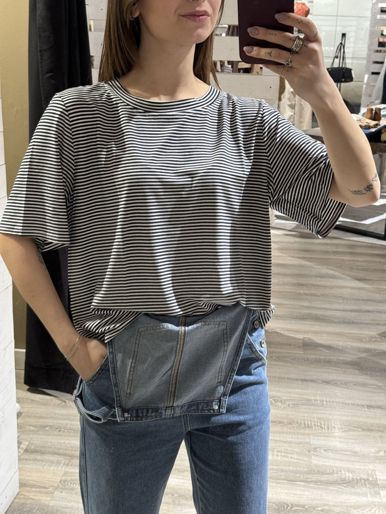 Maglia mezza manica girocollo a righe HaveOne - GiuGiò | Shop online