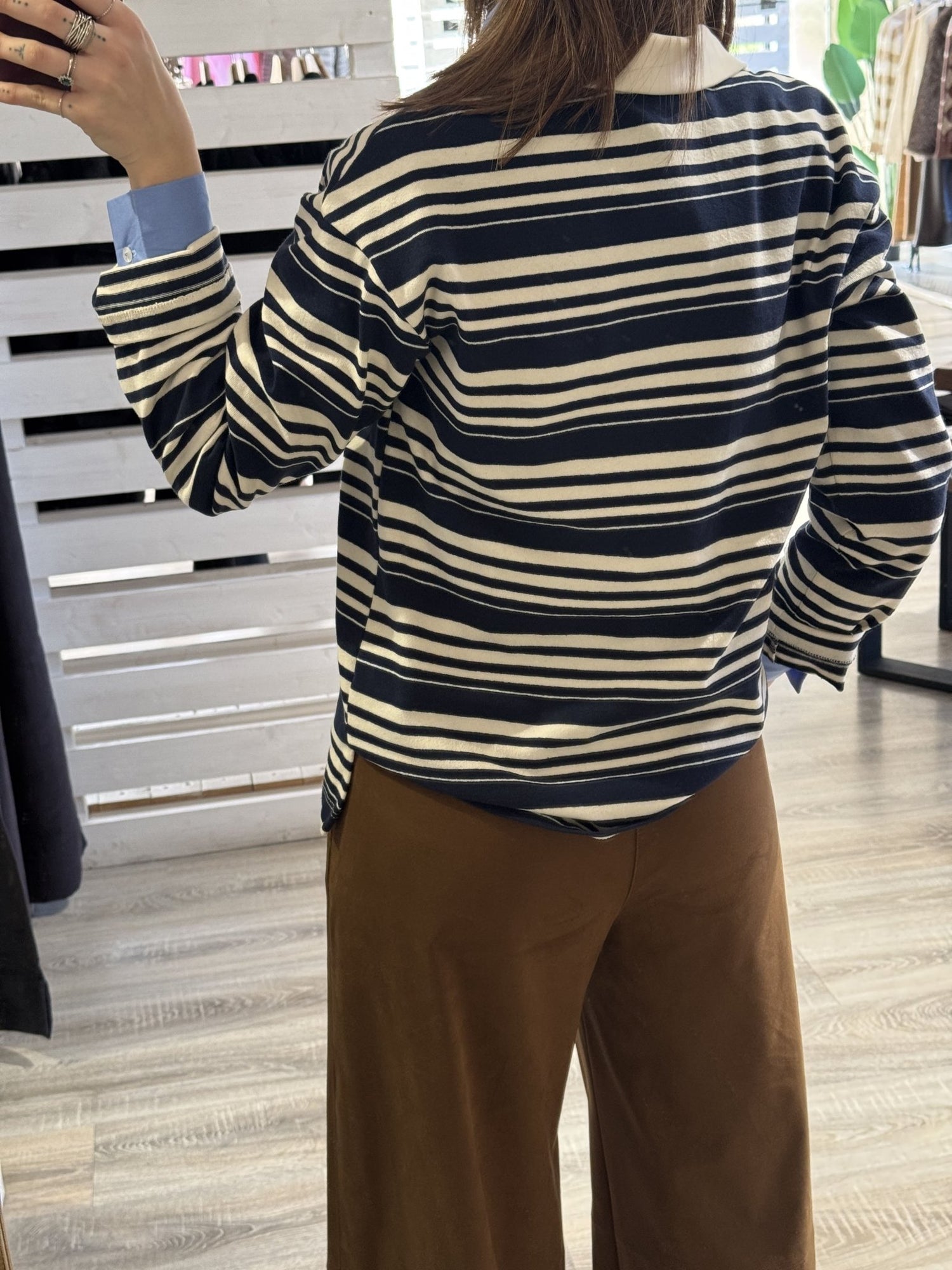 Maglia polo a righe con ricamo Tensione IN - GiuGiò | Shop online