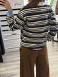 Maglia polo a righe con ricamo Tensione IN - GiuGiò | Shop online