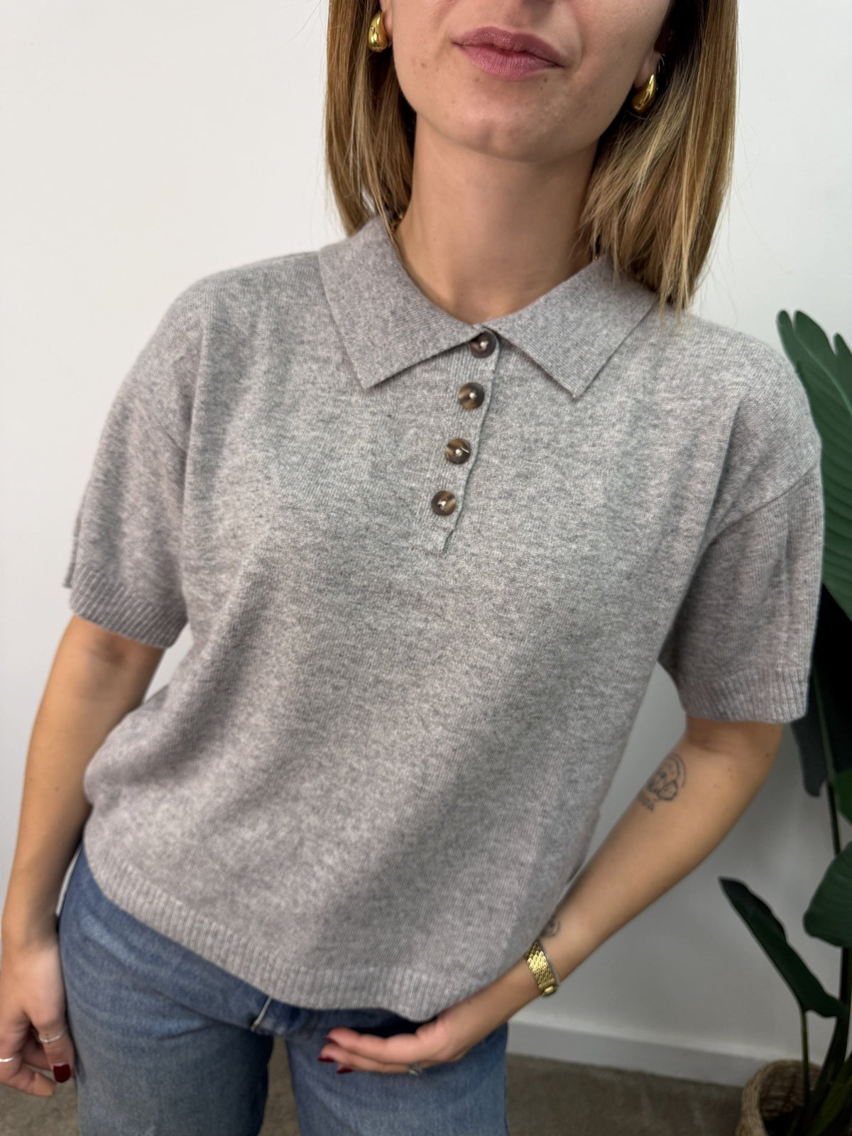 Maglia polo mezza manica in filo MyD - GiuGiò | Shop online