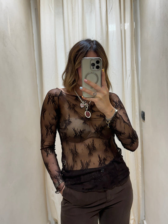 Maglia scollo barca in pizzo Myd - GiuGiò | Shop online