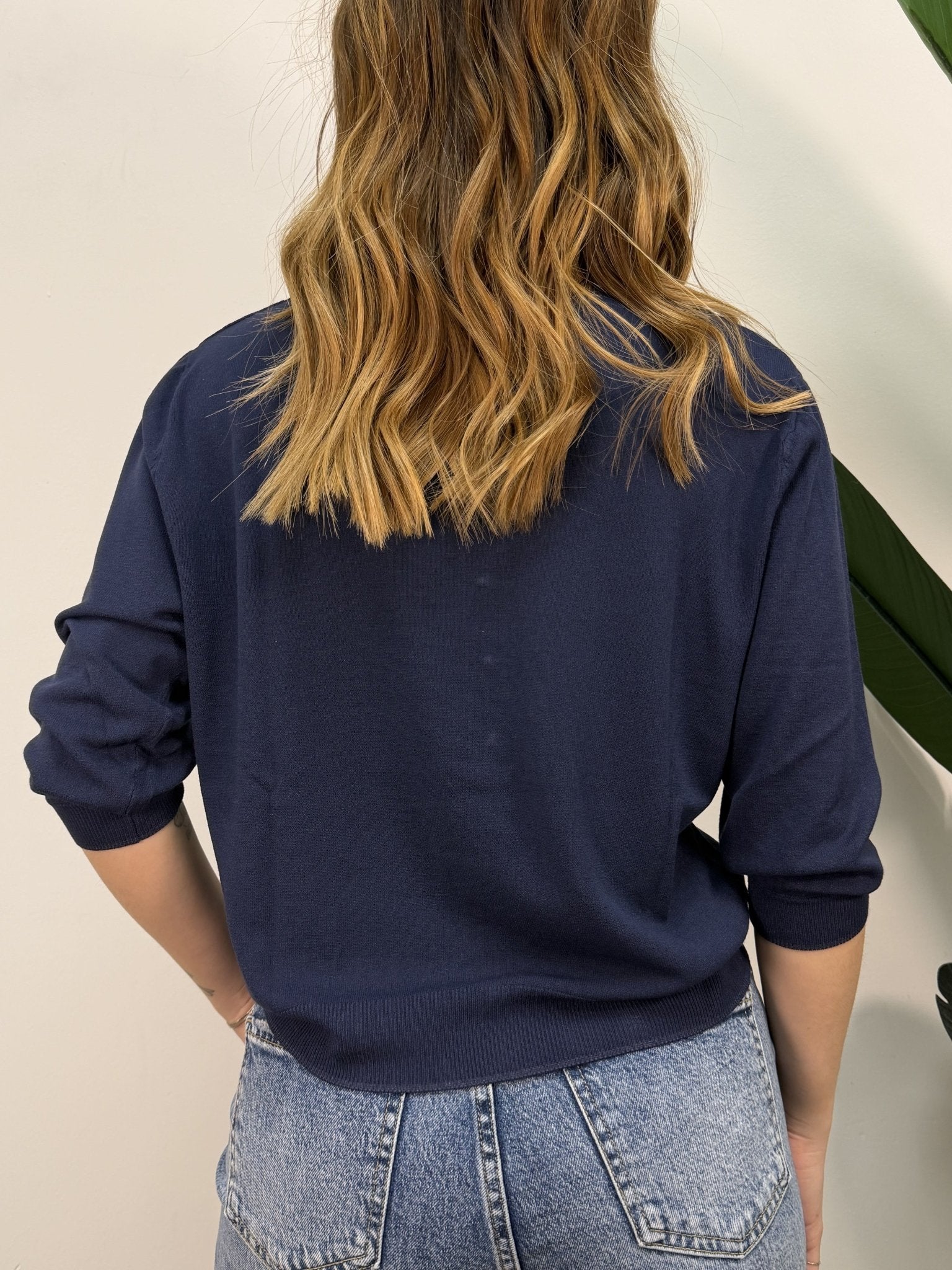 Maglioncino polo in misto viscosa bottoncini gioiello Susy Mix - GiuGiò | Shop online