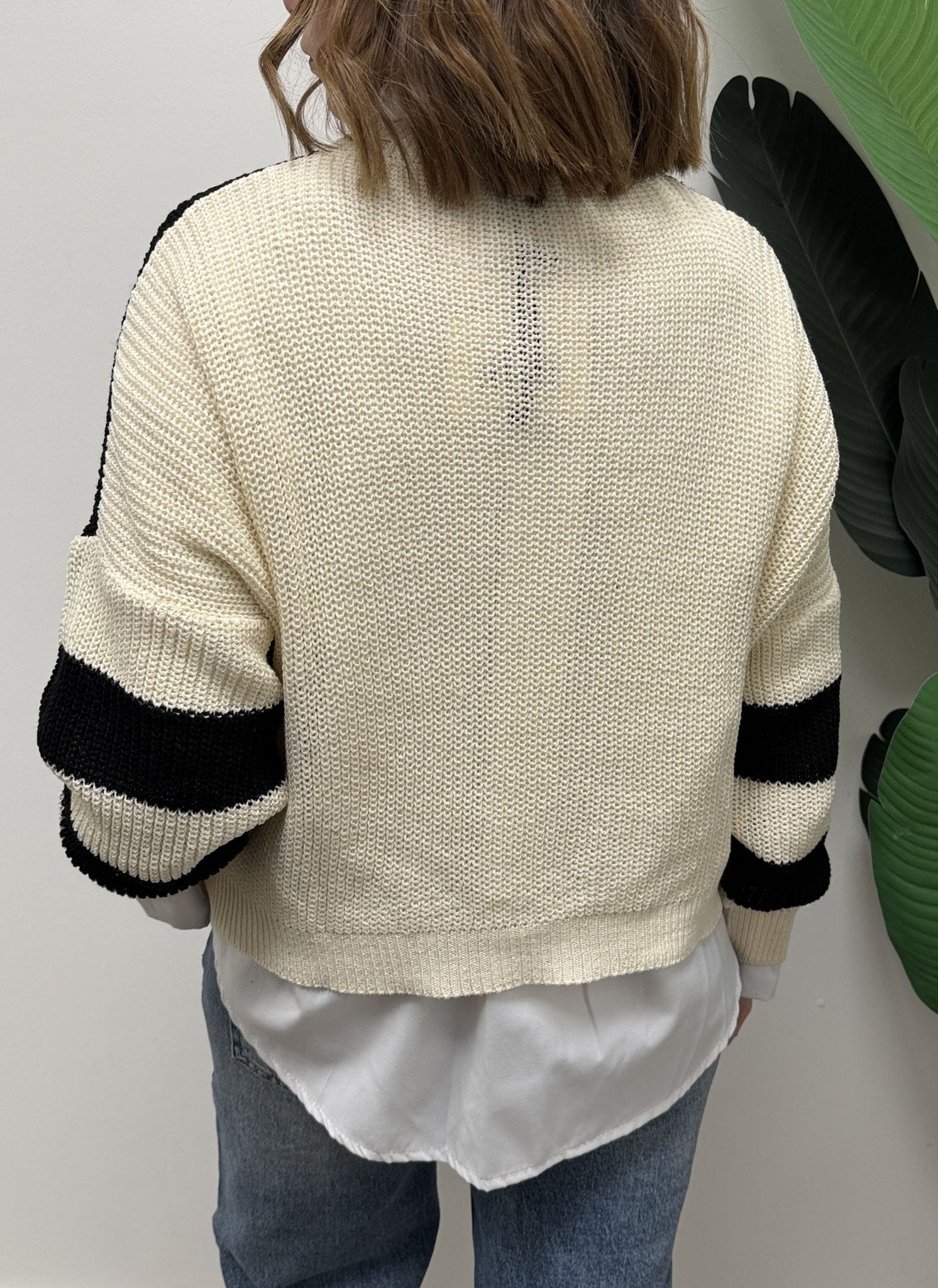 Maglione a righe con ricamo MyD - GiuGiò | Shop online