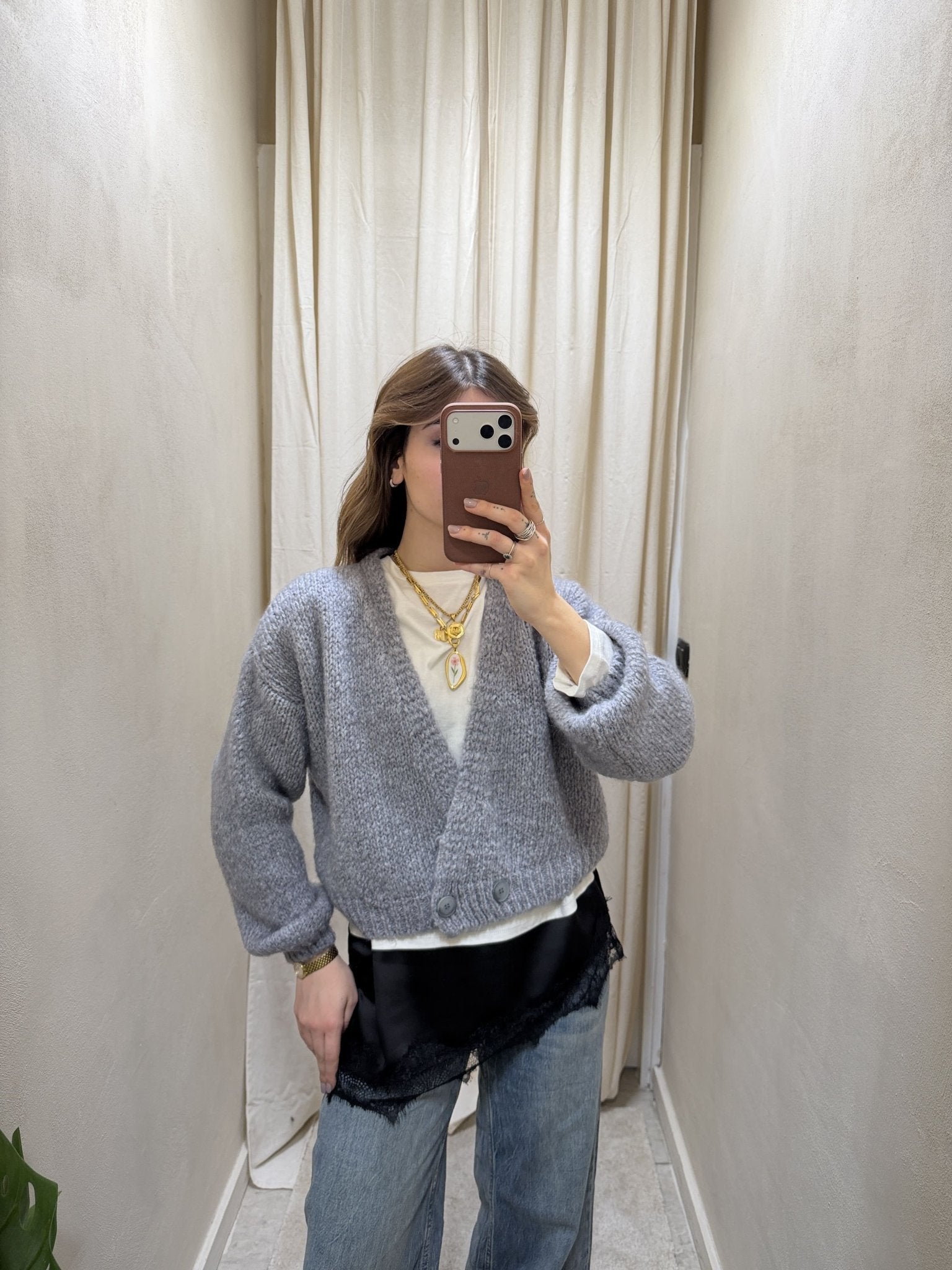 Maglione cardigan lana bouclè Dixie - GiuGiò | Shop online