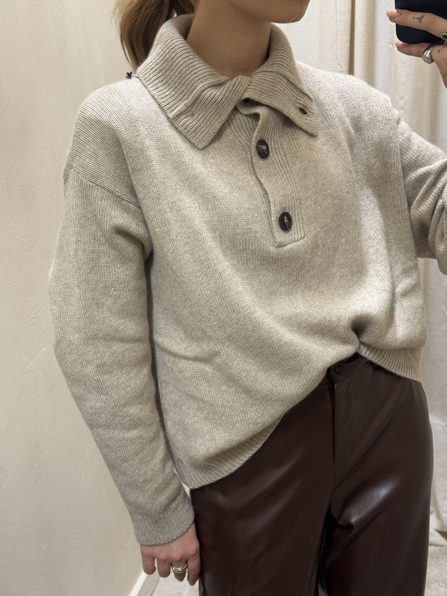 Maglione collo alto con bottoni Tensione In - GiuGiò | Shop online