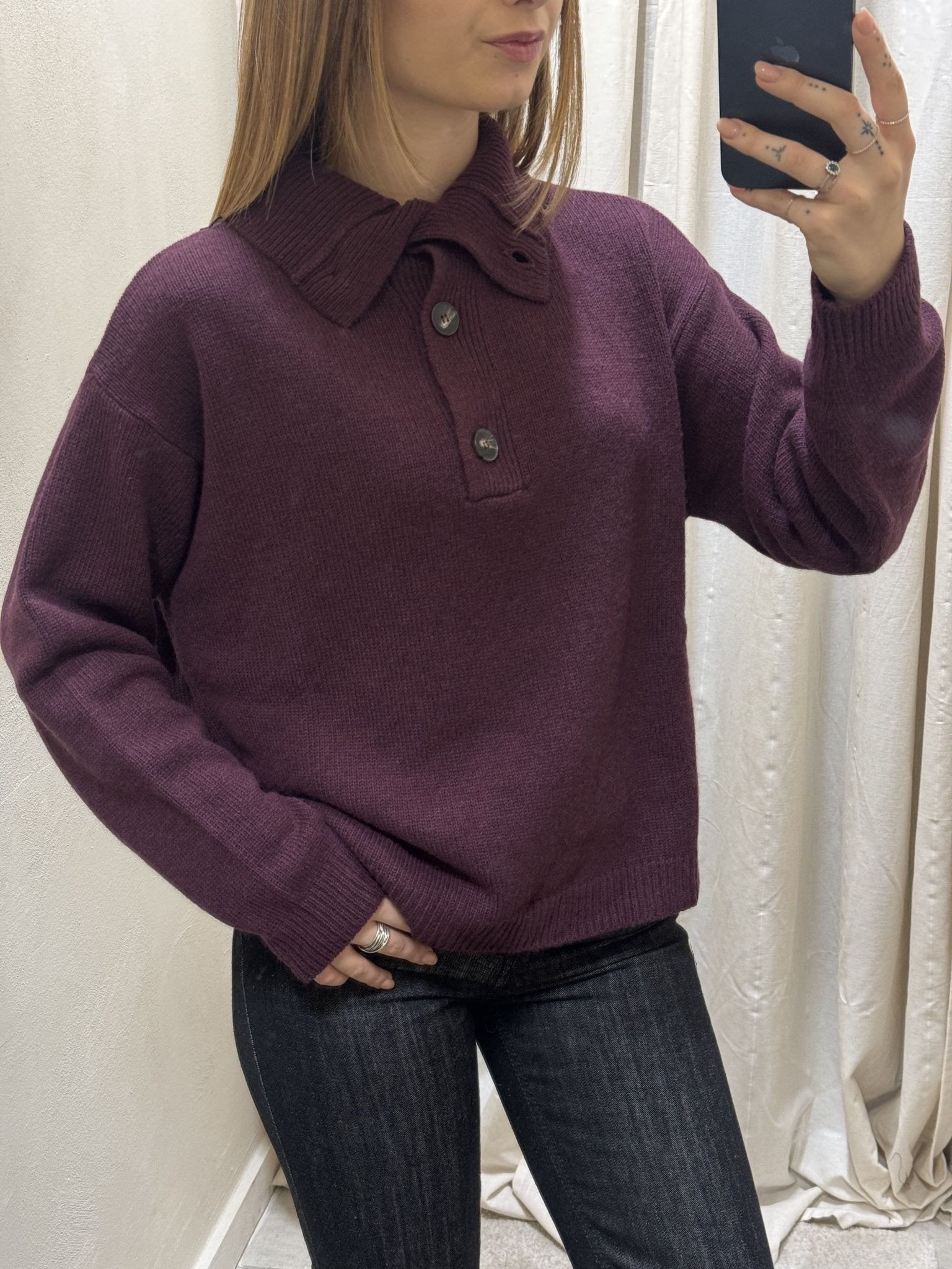 Maglione collo alto con bottoni Tensione In - GiuGiò | Shop online