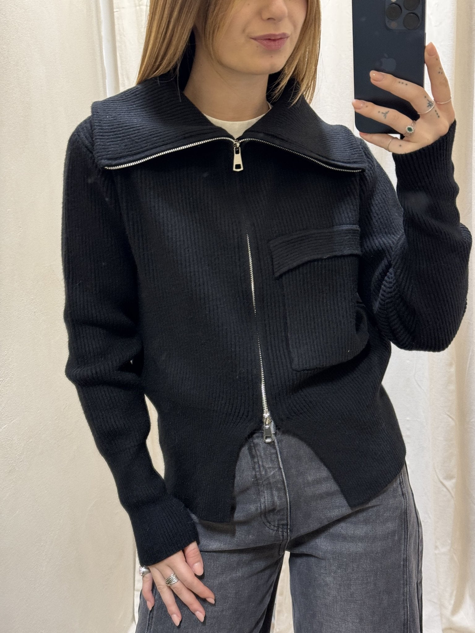 Maglione collo alto con zip Susy Mix - GiuGiò | Shop online