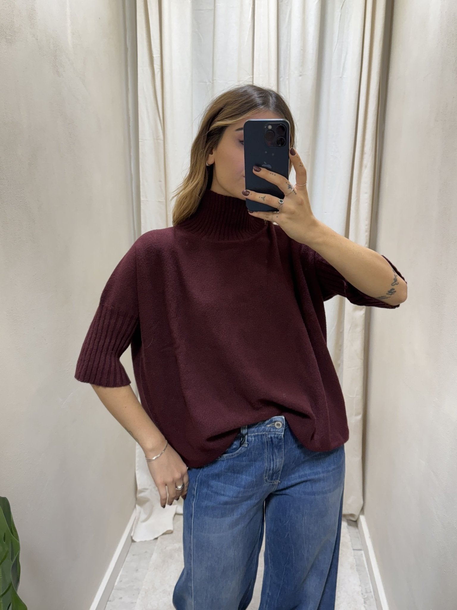 Maglione collo cratere mezza manica MyD - GiuGiò | Shop online