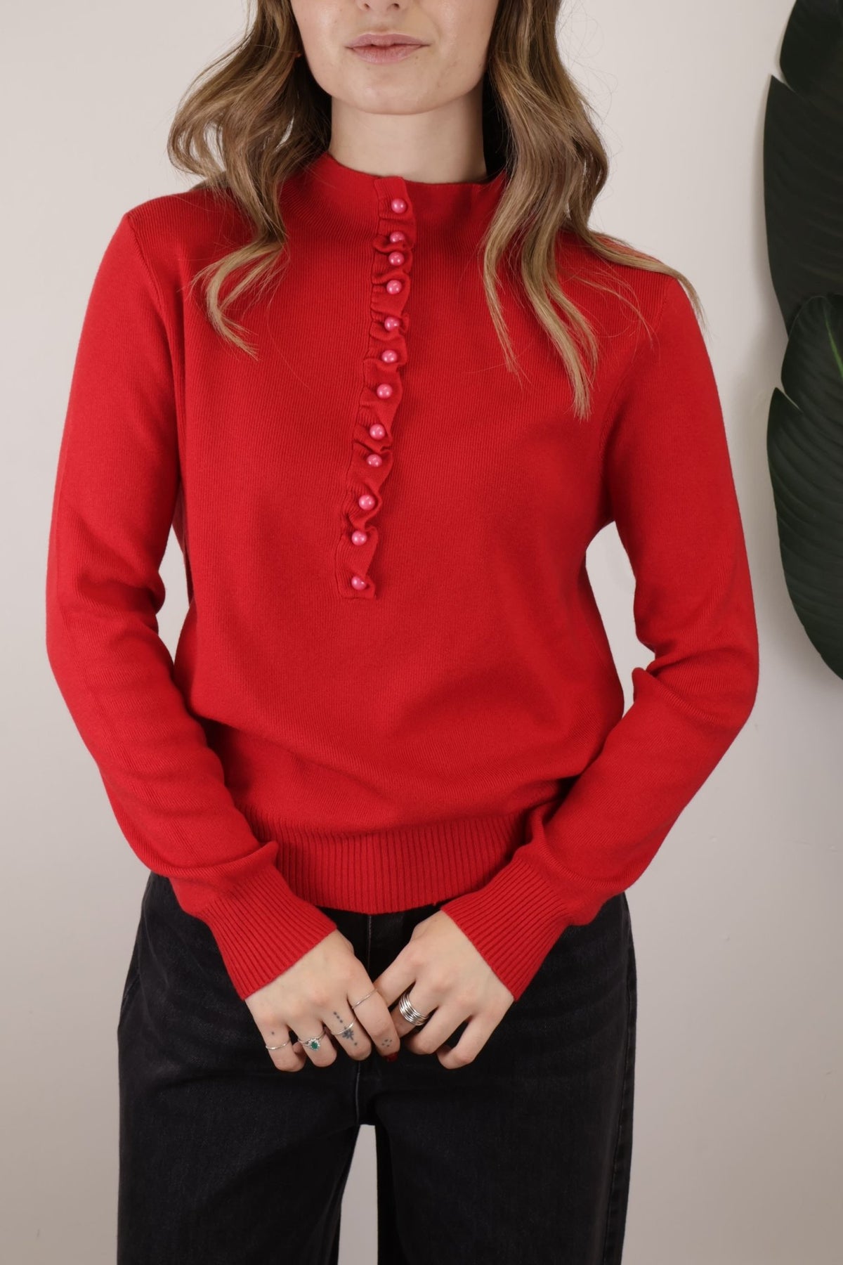 Maglione con bottoncini e rouches HaveOne - GiuGiò | Shop online