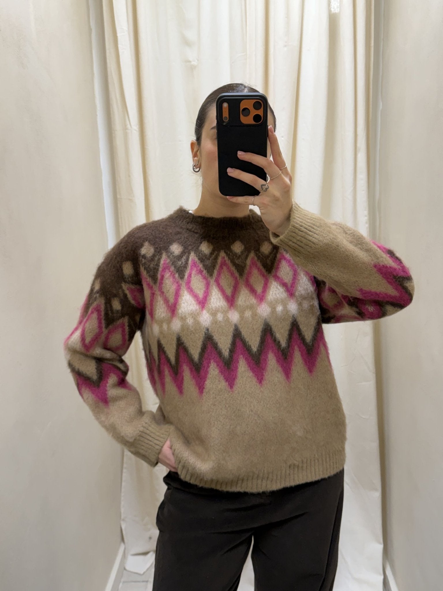 Maglione con greche misto lana Tensione In - GiuGiò | Shop online