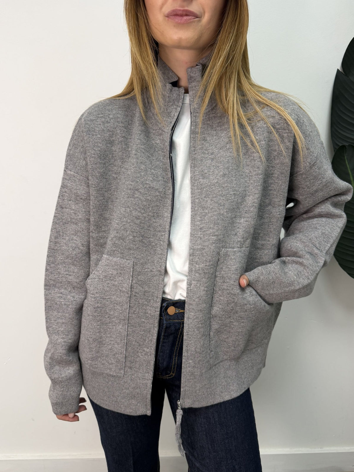 Maglione full zip in 100% lana Vicolo - GiuGiò | Shop online