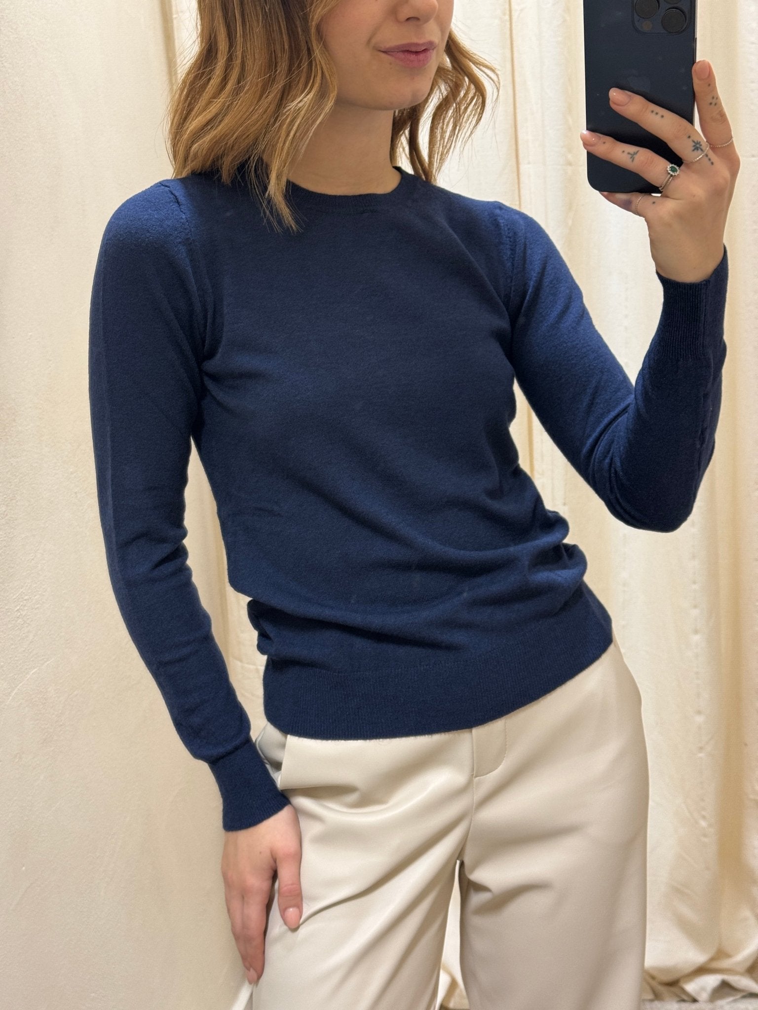 Maglione girocollo basic in viscosa MyD - GiuGiò | Shop online