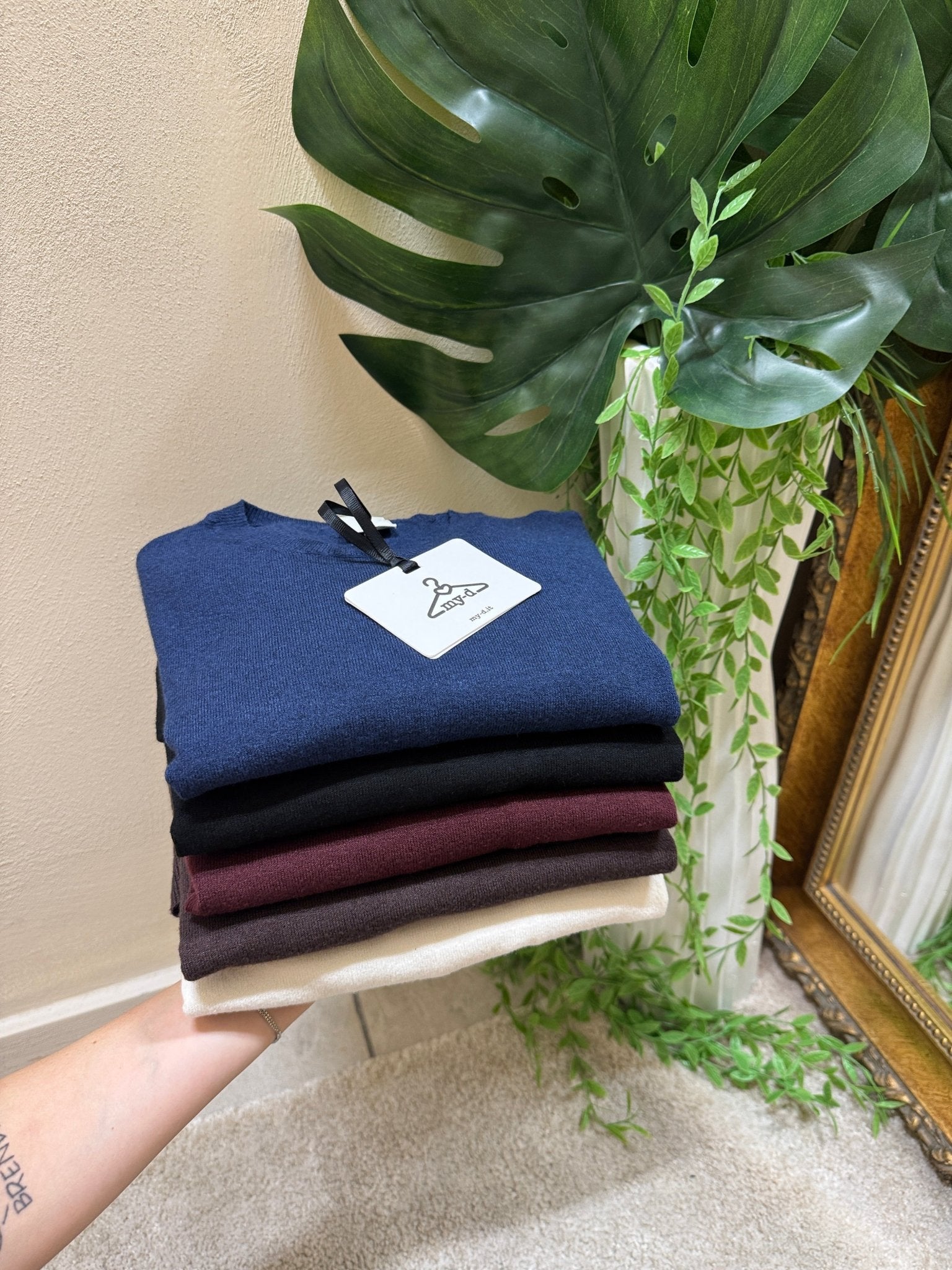 Maglione girocollo basic in viscosa MyD - GiuGiò | Shop online