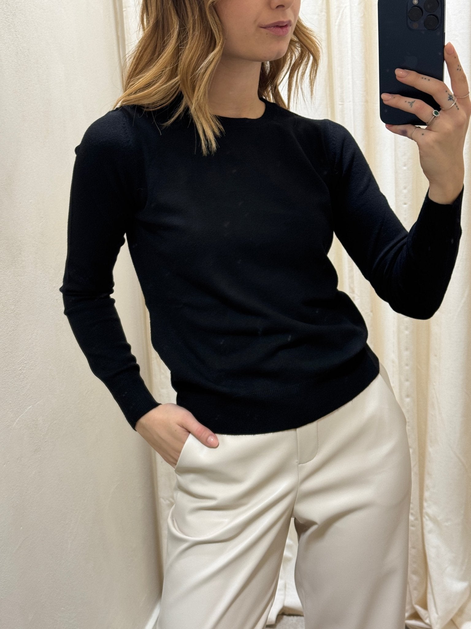 Maglione girocollo basic in viscosa MyD - GiuGiò | Shop online