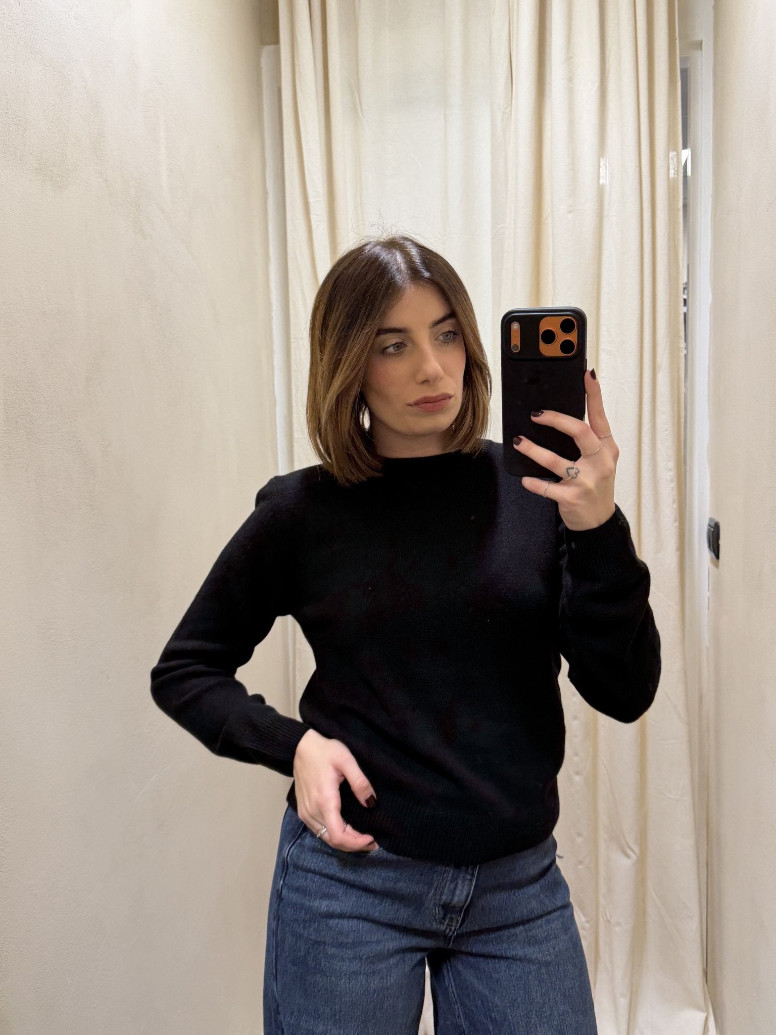 Maglione girocollo con spalline Tensione In - GiuGiò | Shop online