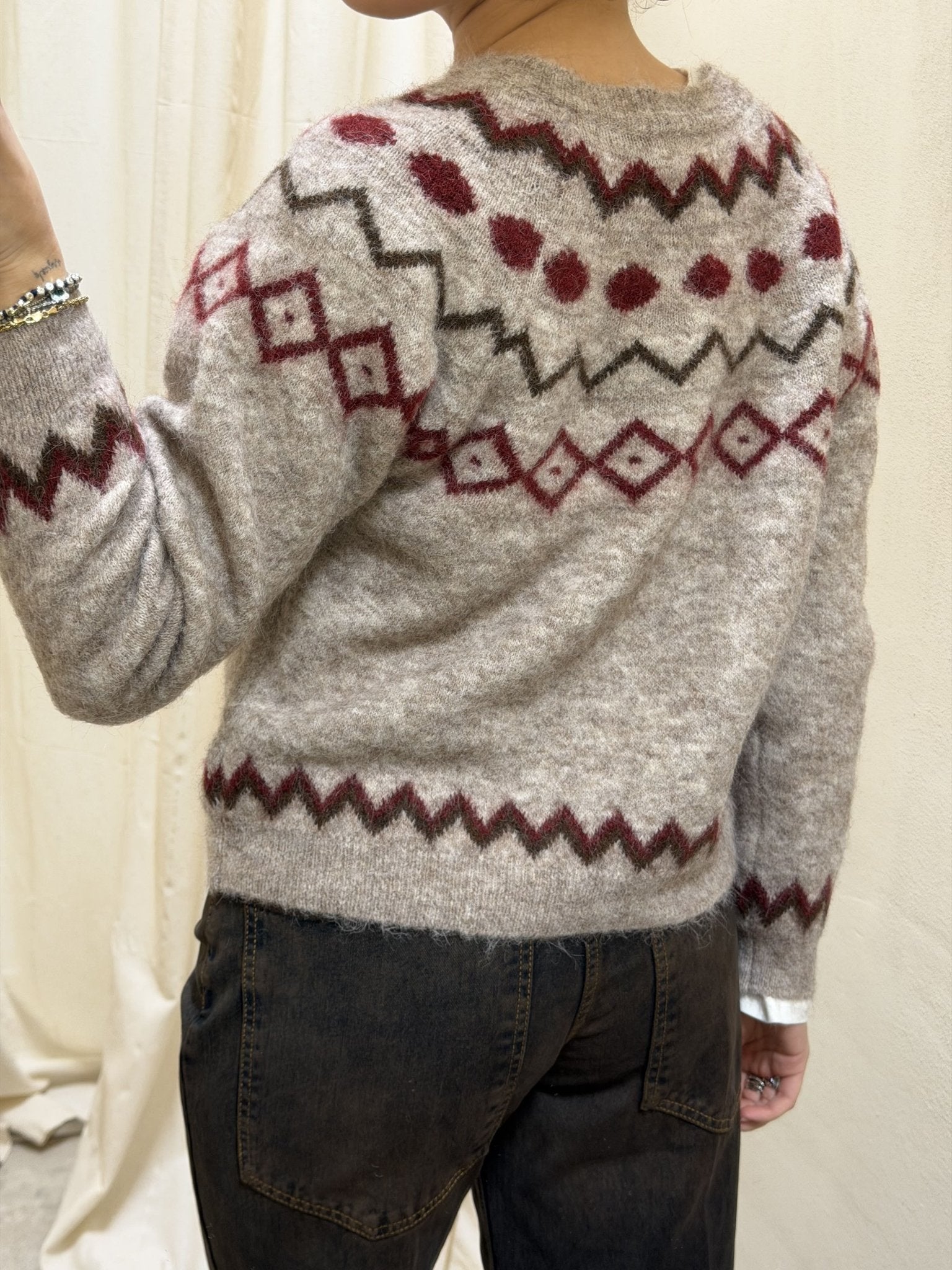 Maglione girocollo disegni geometrici MyD - GiuGiò | Shop online