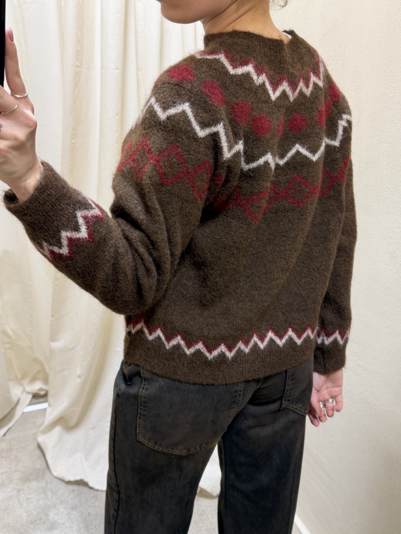 Maglione girocollo disegni geometrici MyD - GiuGiò | Shop online