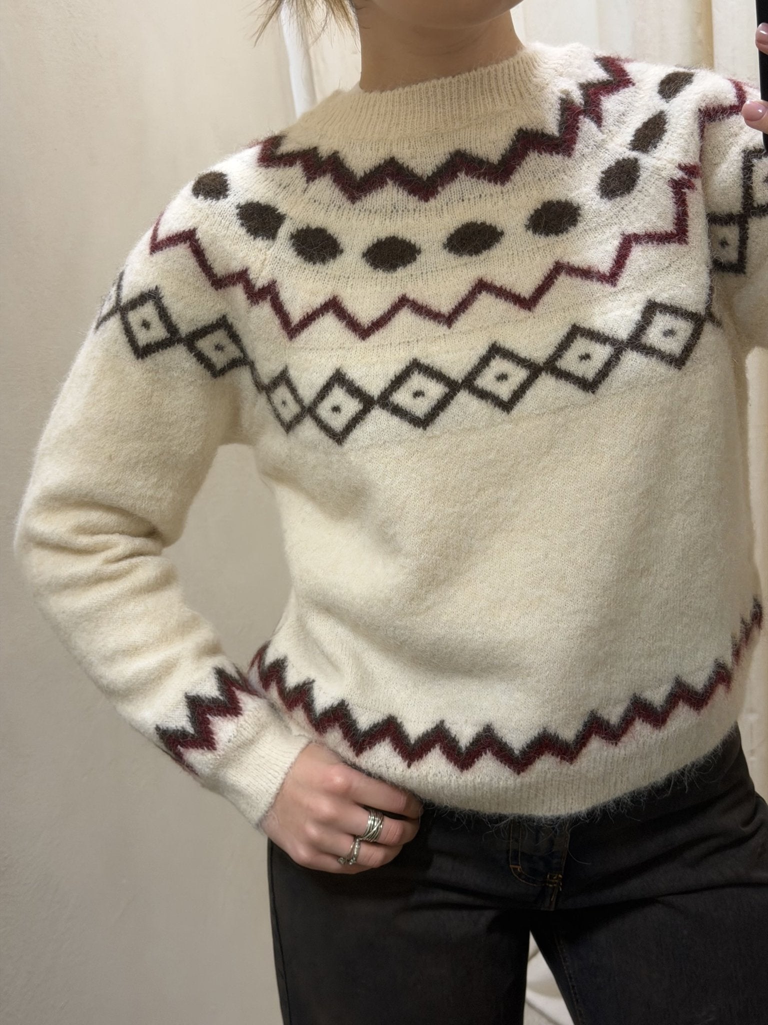 Maglione girocollo disegni geometrici MyD - GiuGiò | Shop online