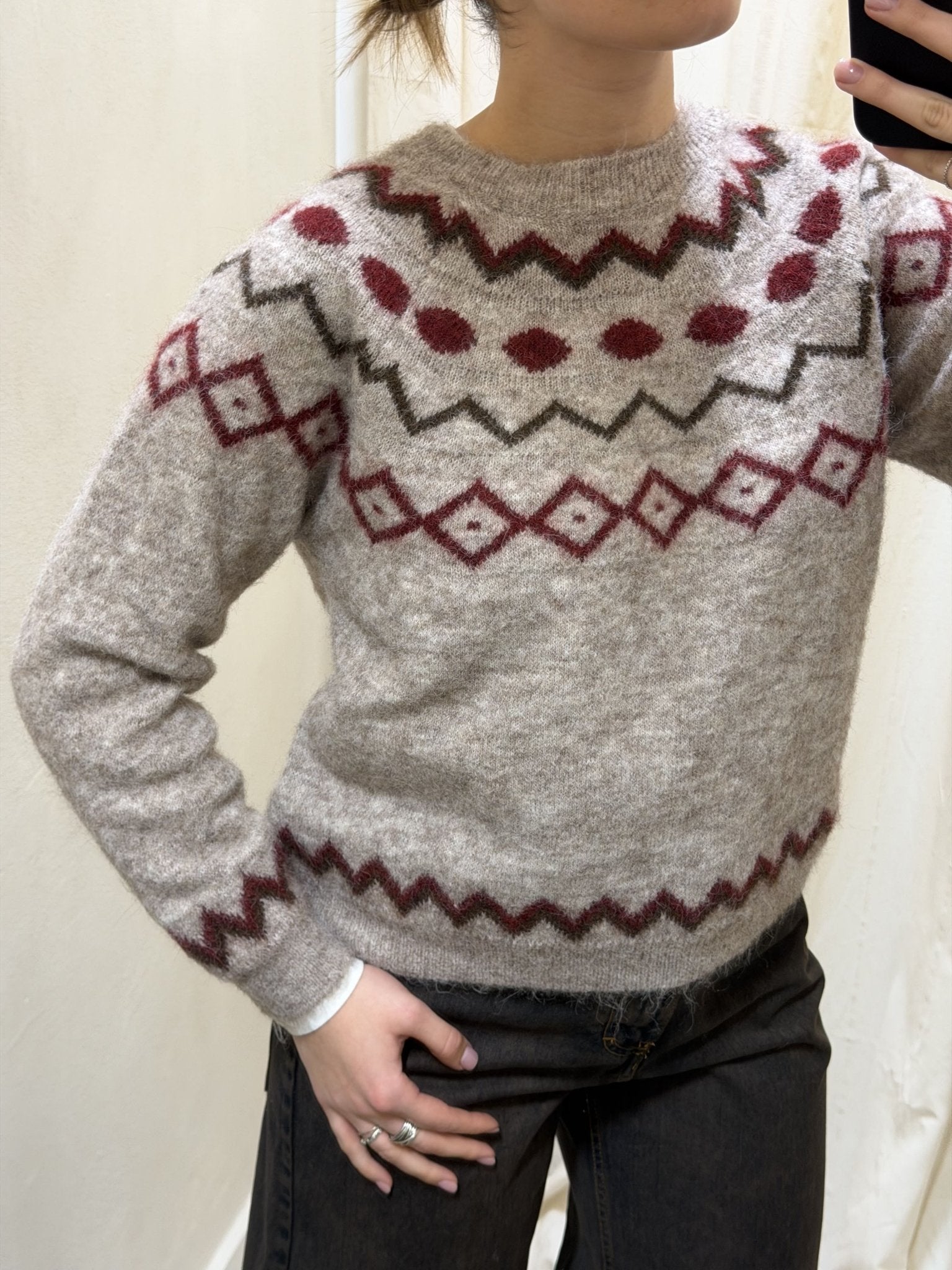 Maglione girocollo disegni geometrici MyD - GiuGiò | Shop online