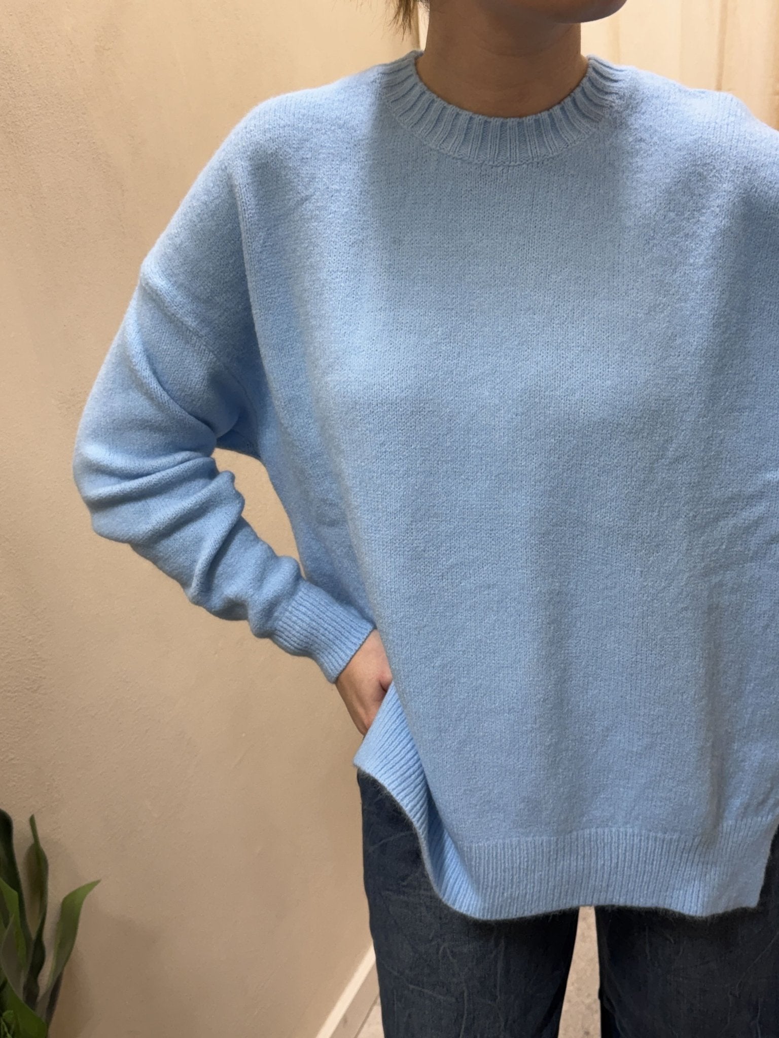 Maglione girocollo over con spacchi HaveOne - GiuGiò | Shop online