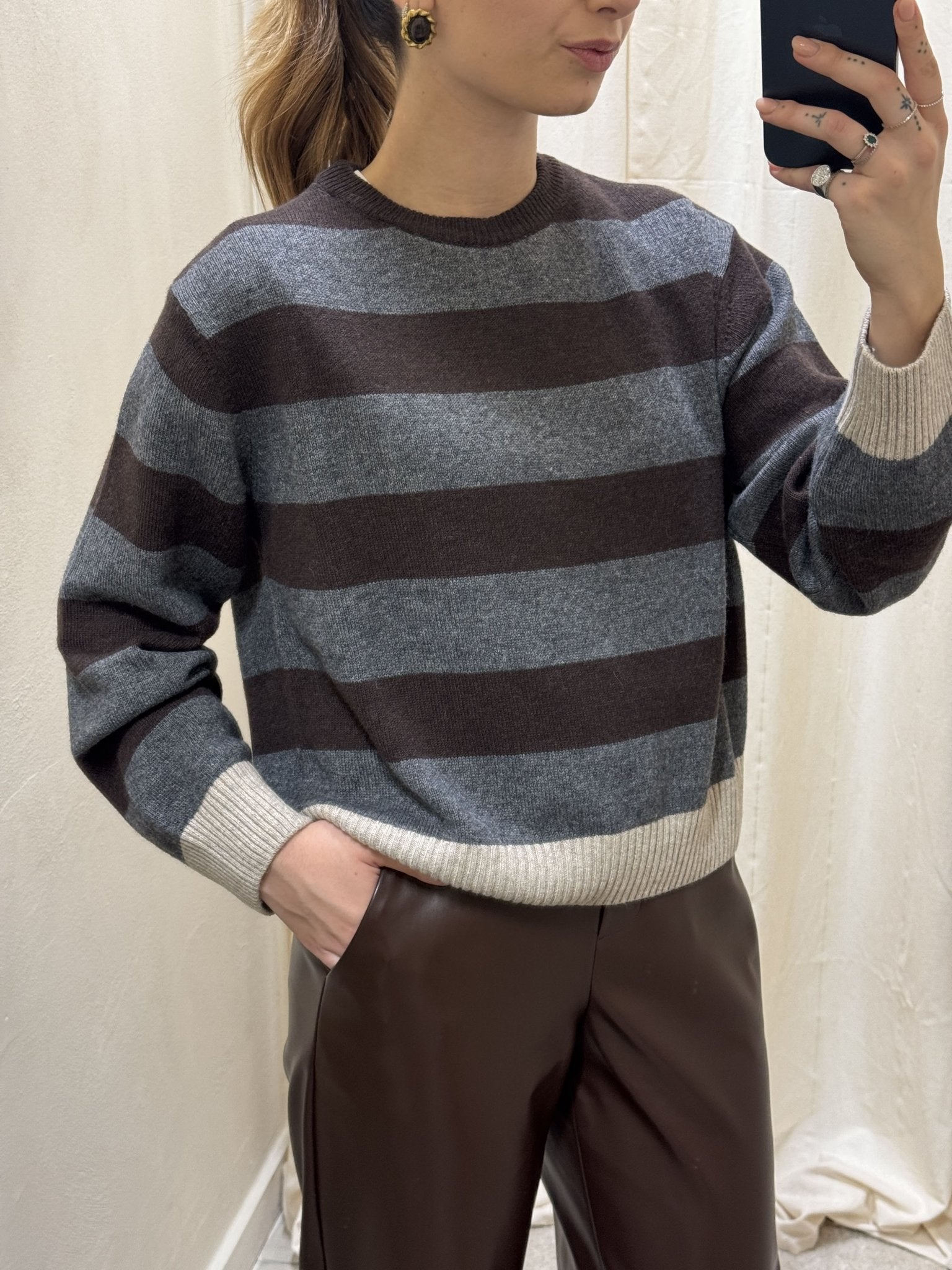 Maglione girocollo rigato Tensione In - GiuGiò | Shop online