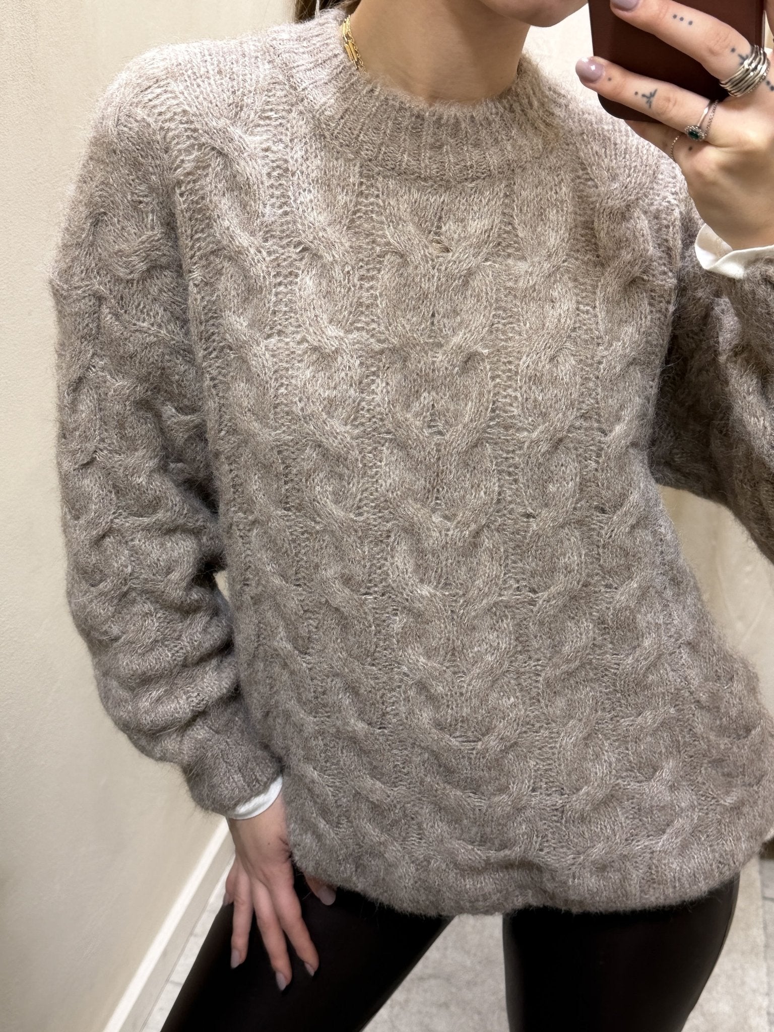 Maglione girocollo treccia MyD - GiuGiò | Shop online