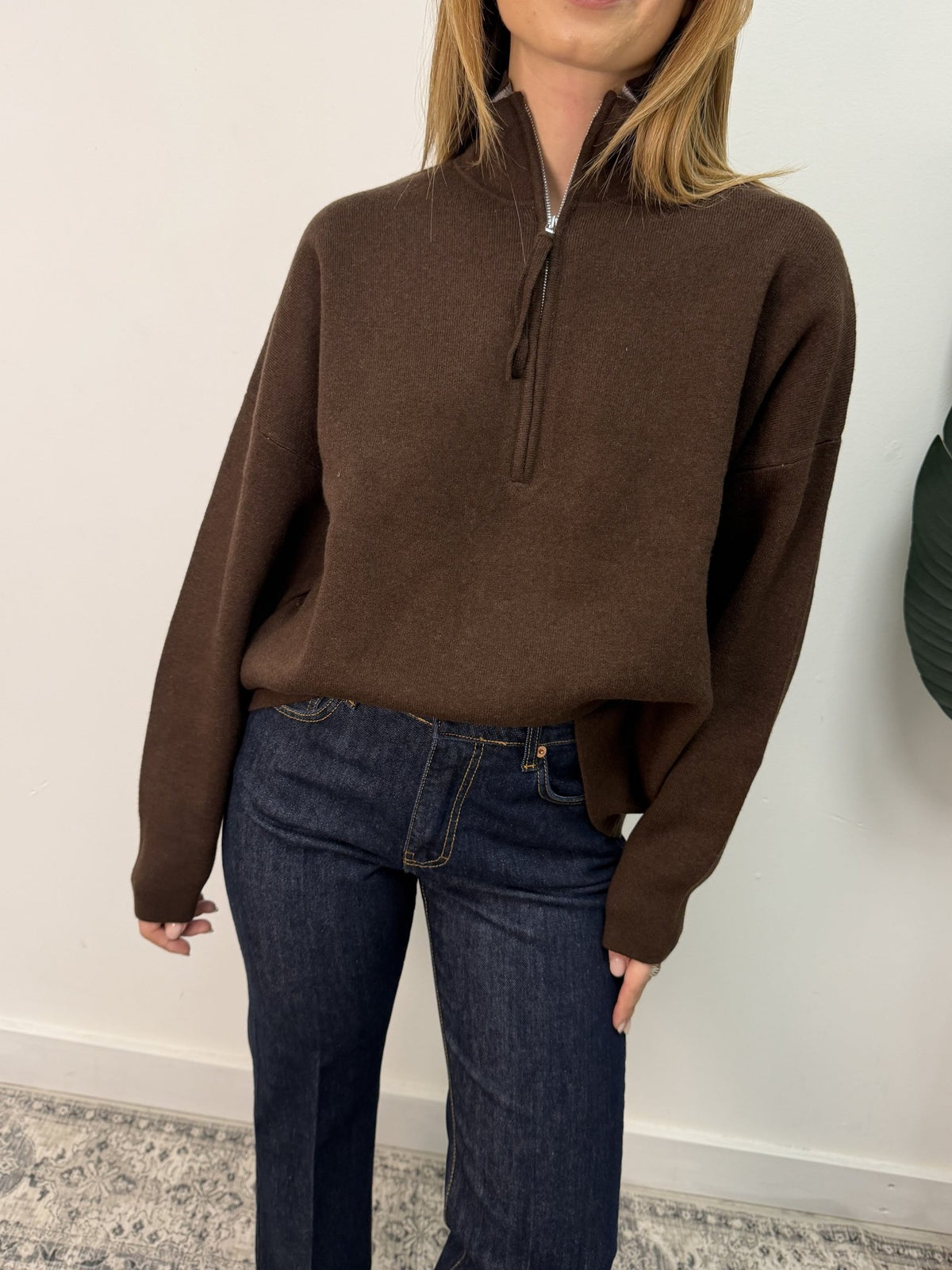 Maglione half zip in 100% lana Vicolo - GiuGiò | Shop online