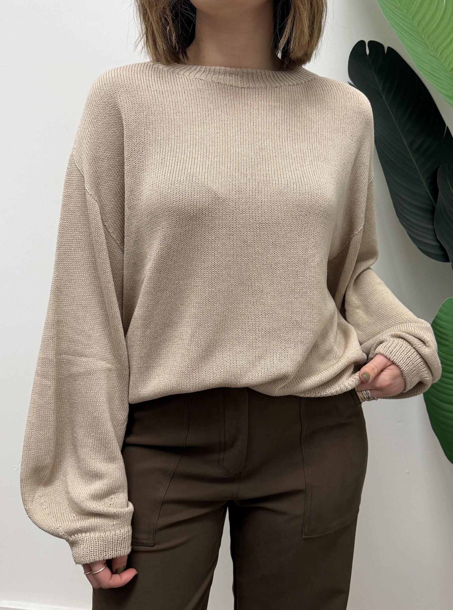 Maglione in filo di cotone girocollo MyD - GiuGiò | Shop online