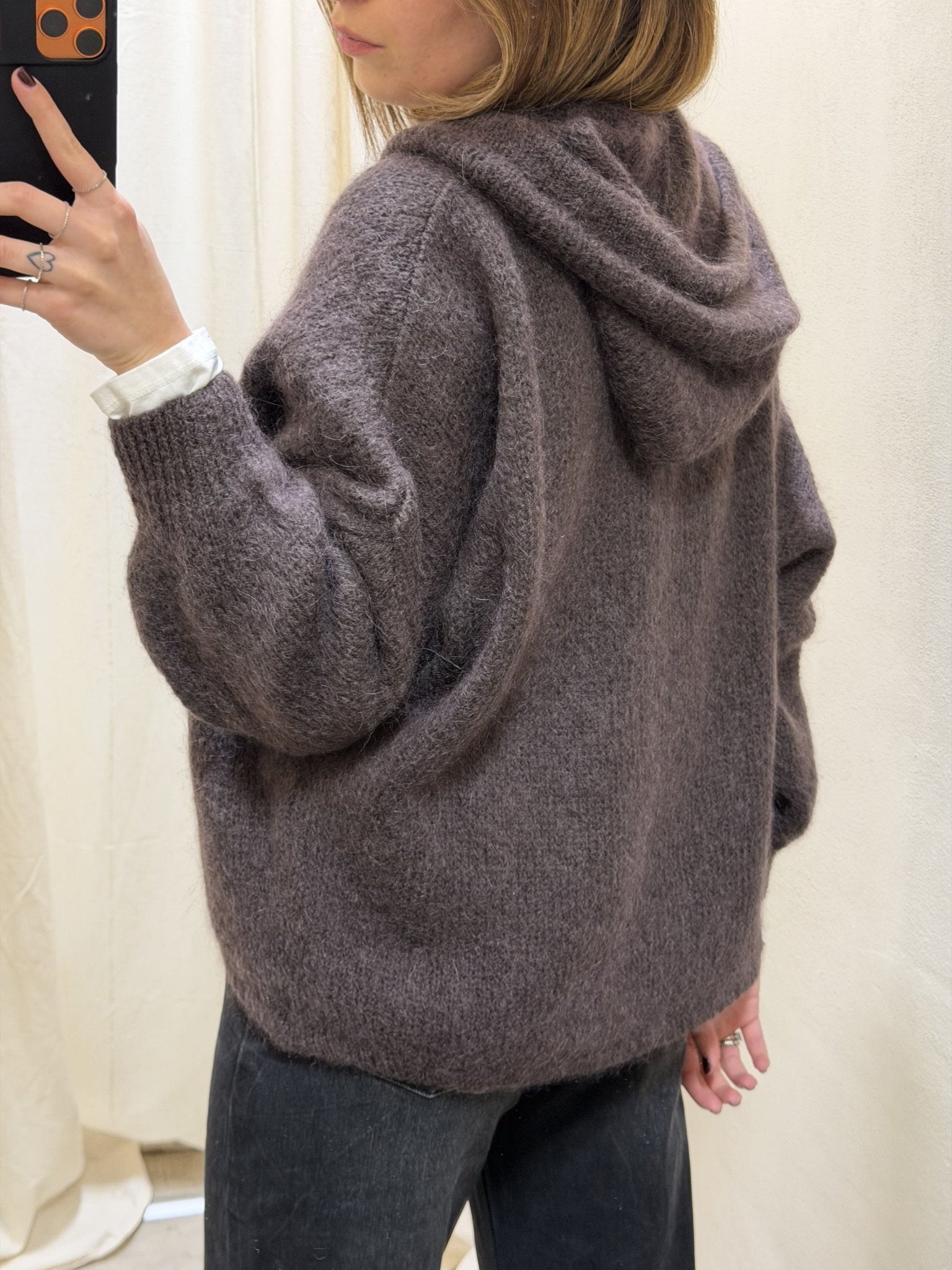 Maglione in mohair con zip e cappuccio Dixie - GiuGiò | Shop online
