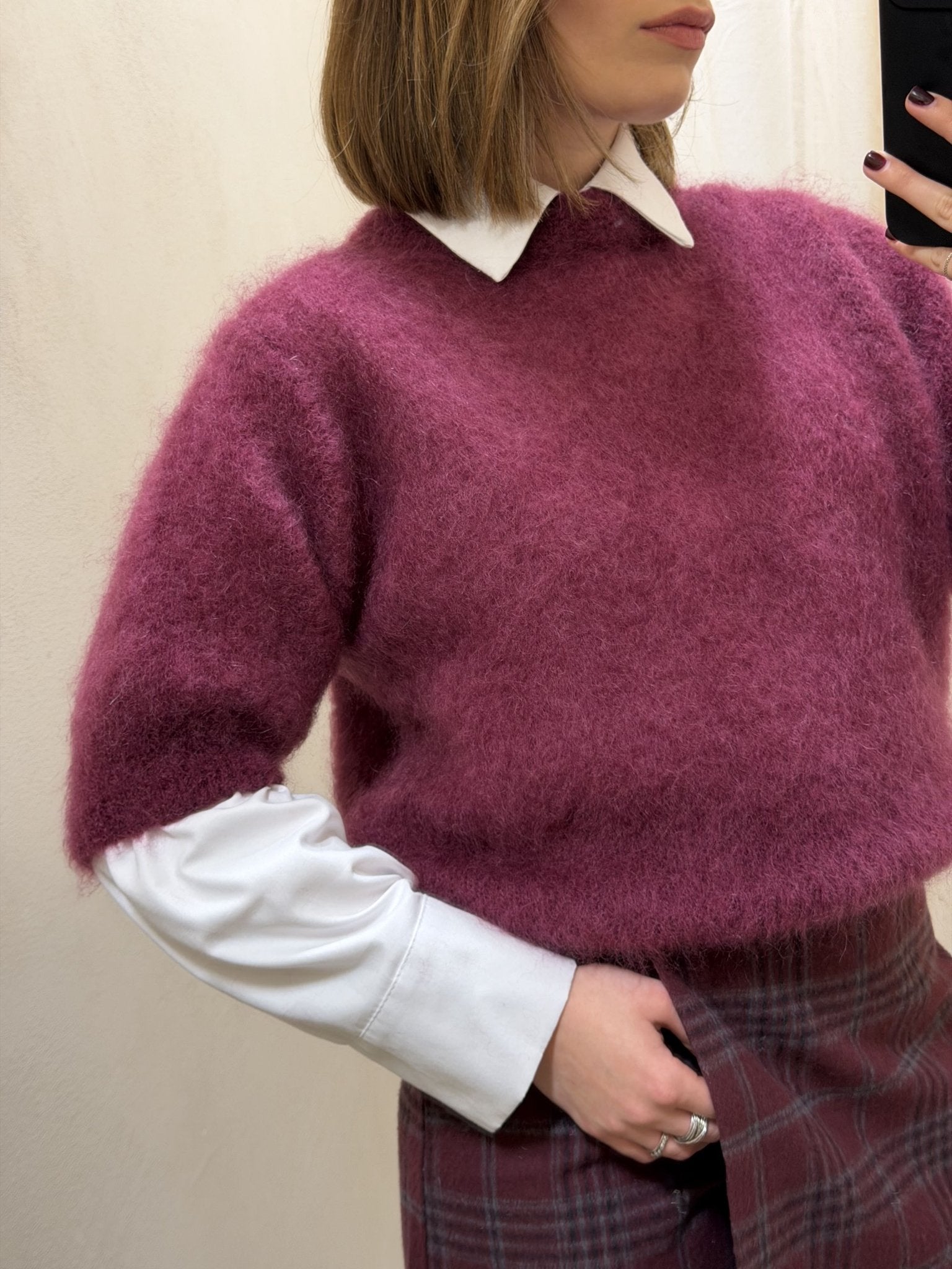 Maglione in mohair manica 3/4 Dixie - GiuGiò | Shop online