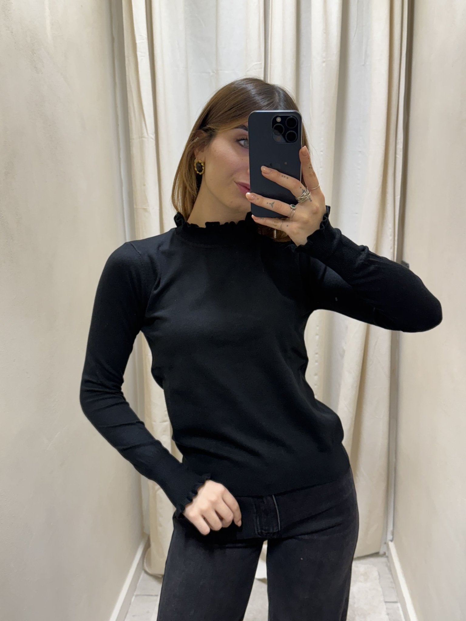 Maglione lupetto con rouches HaveOne - GiuGiò | Shop online