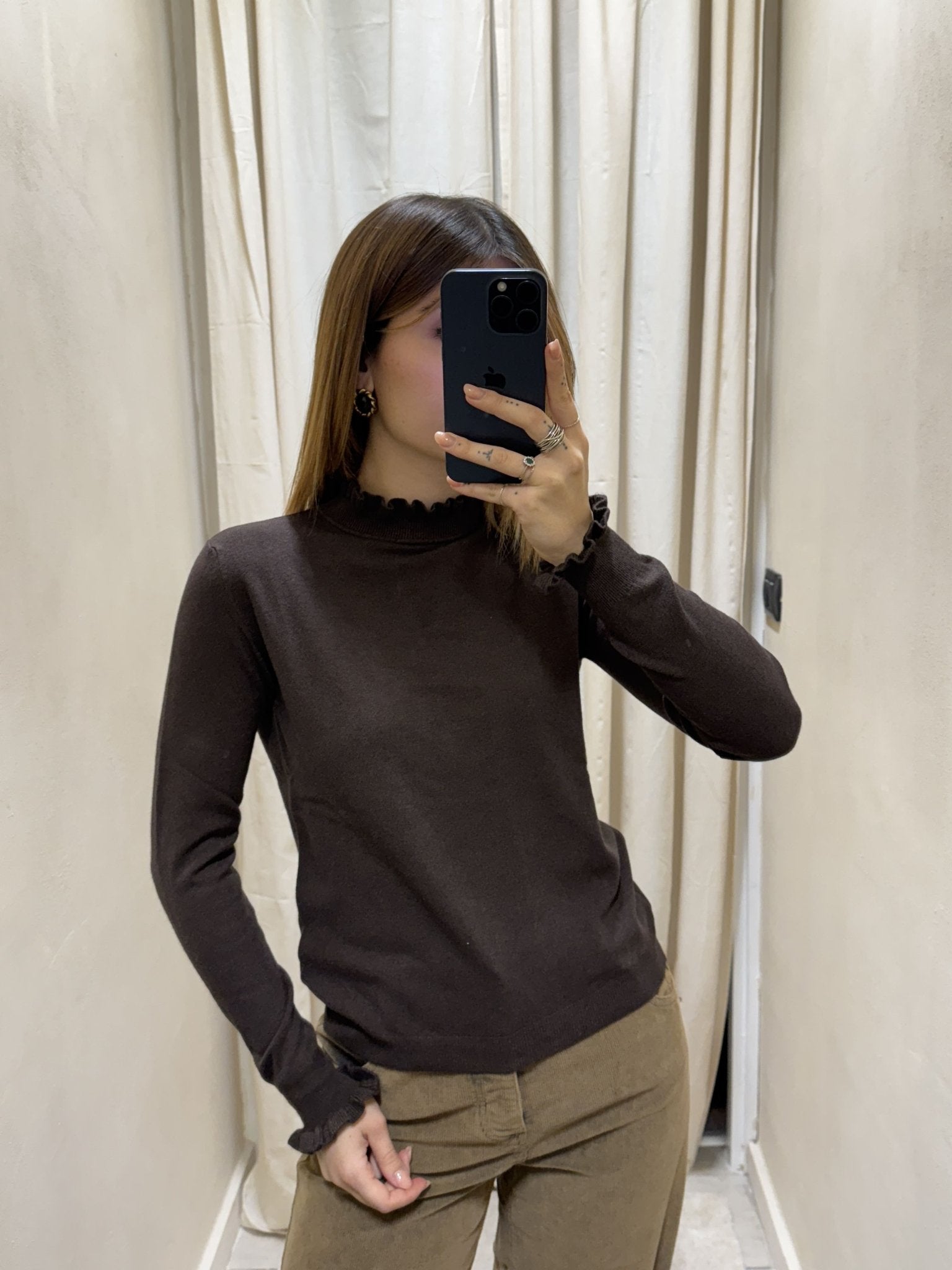 Maglione lupetto con rouches HaveOne - GiuGiò | Shop online