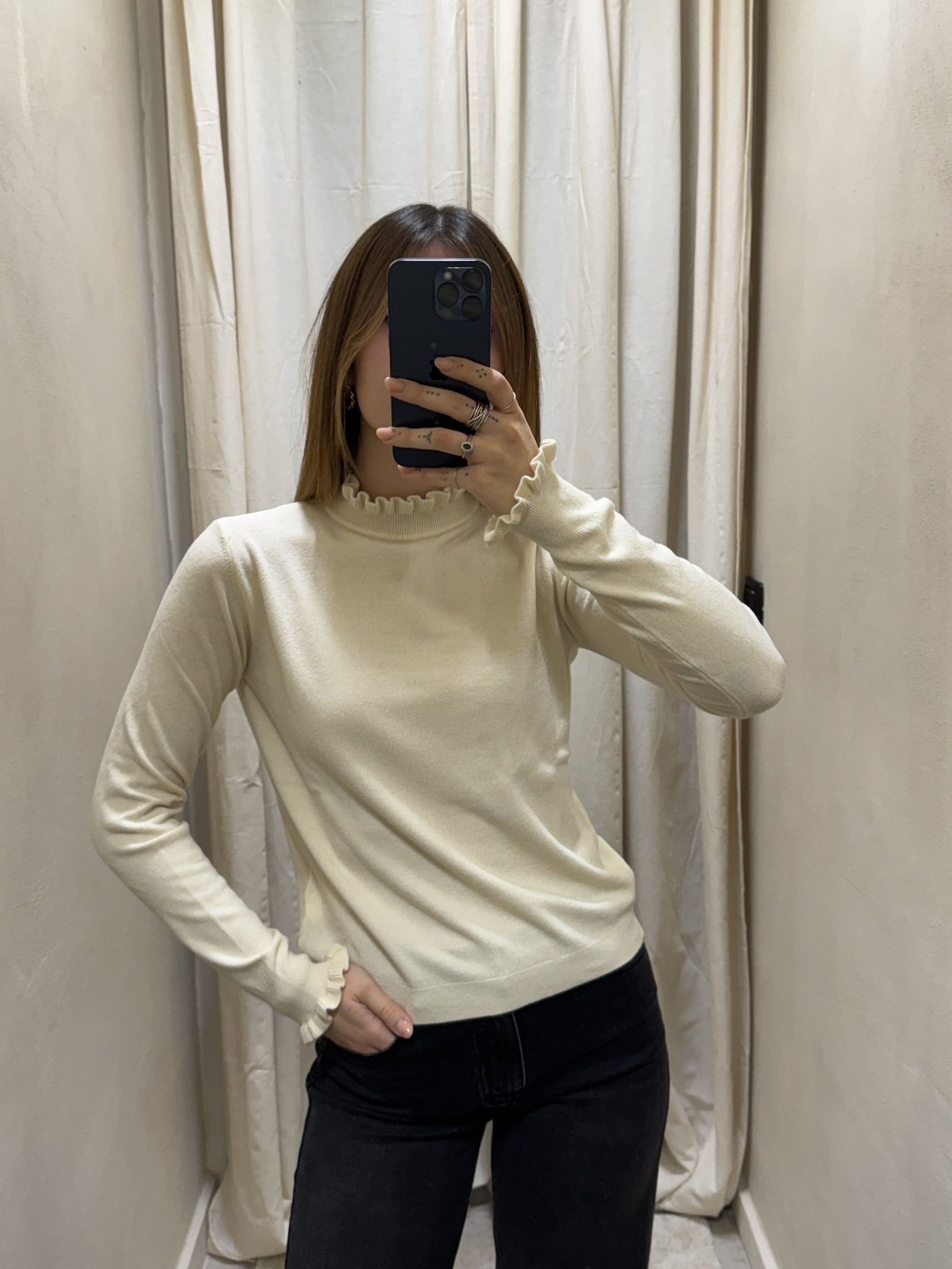 Maglione lupetto con rouches HaveOne - GiuGiò | Shop online