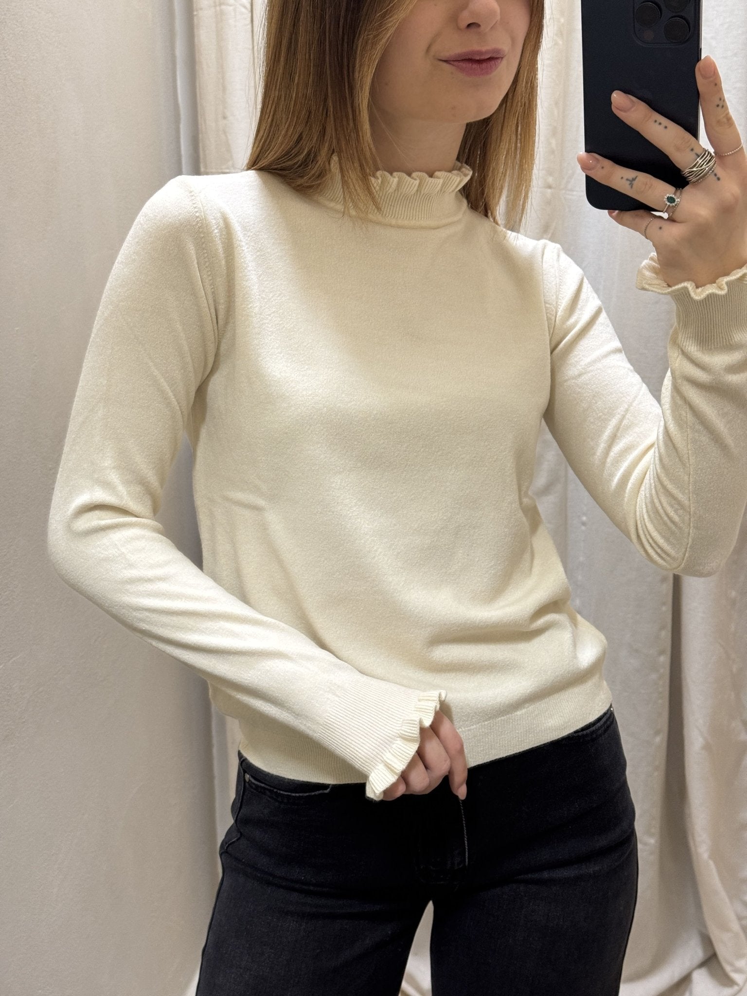 Maglione lupetto con rouches HaveOne - GiuGiò | Shop online