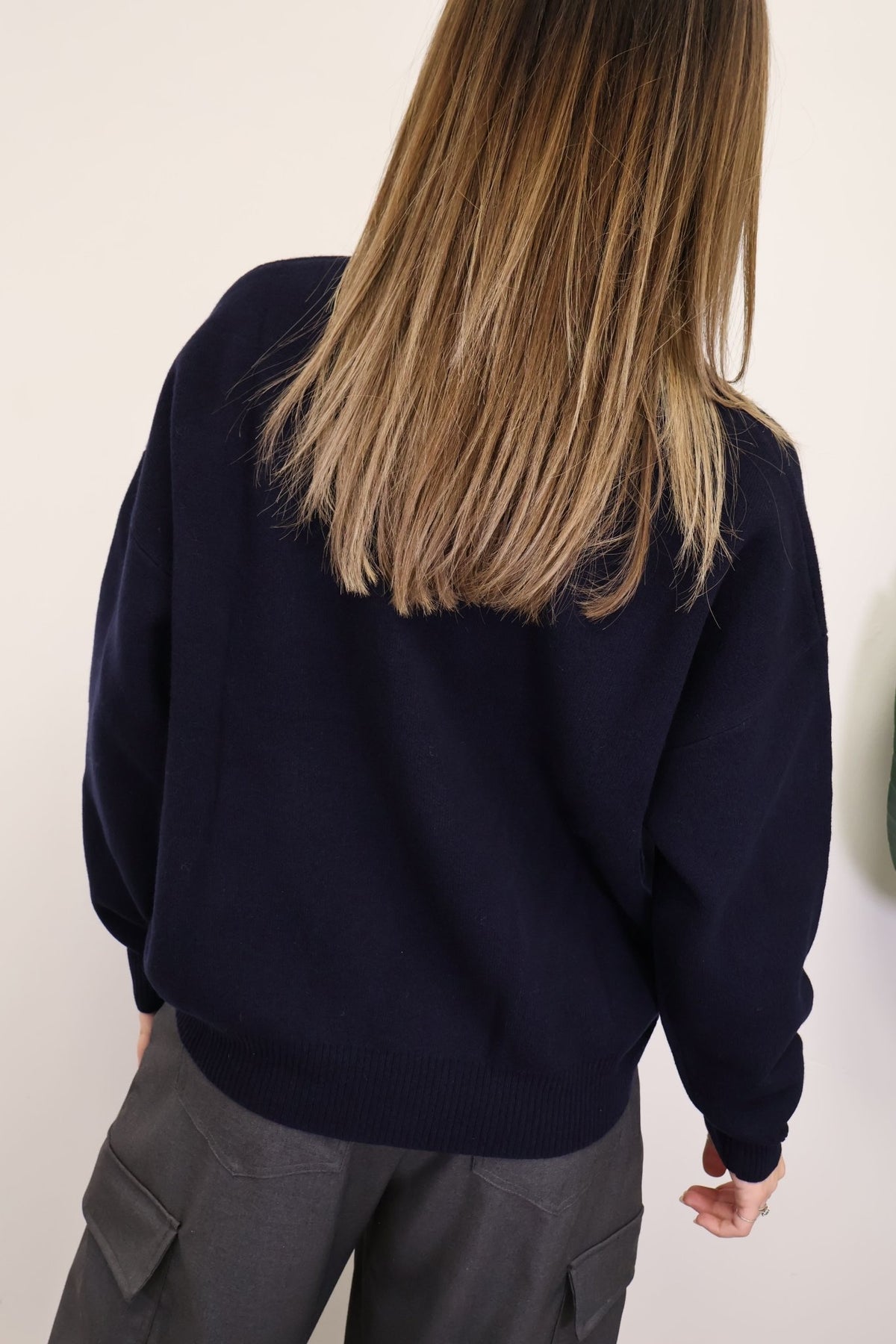 Maglione over 100% lana blu Tensione In - GiuGiò | Shop online