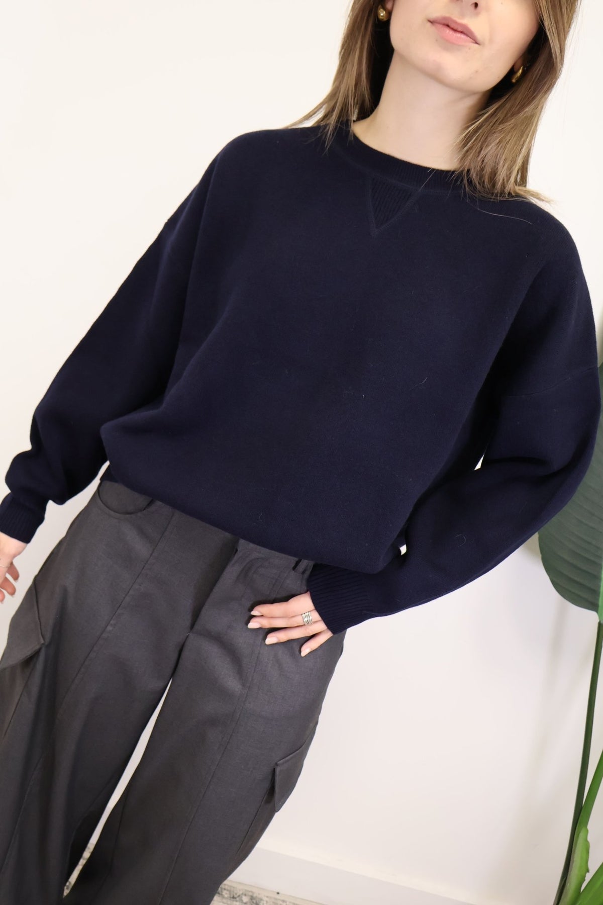 Maglione over 100% lana blu Tensione In - GiuGiò | Shop online