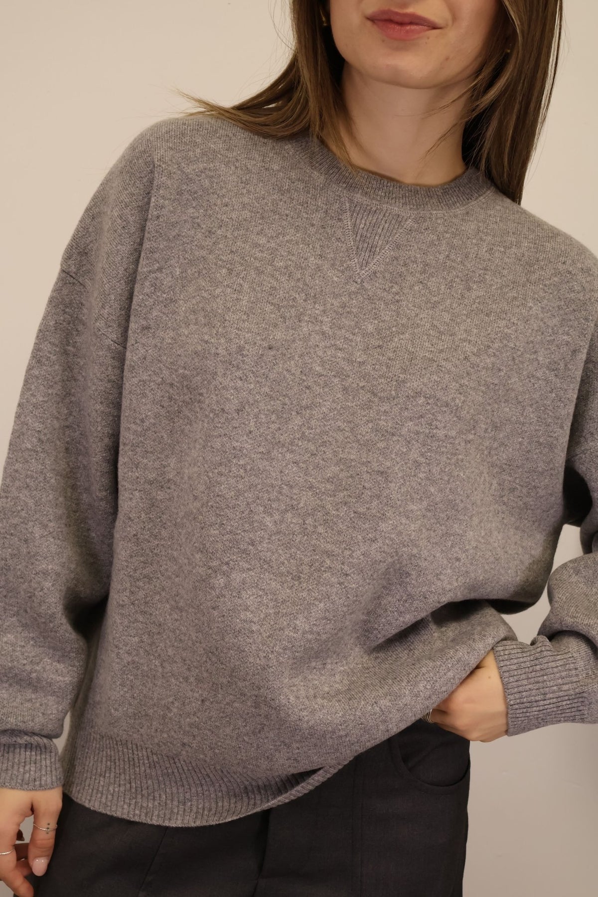 Maglione over 100% lana grigio Tensione In - GiuGiò | Shop online