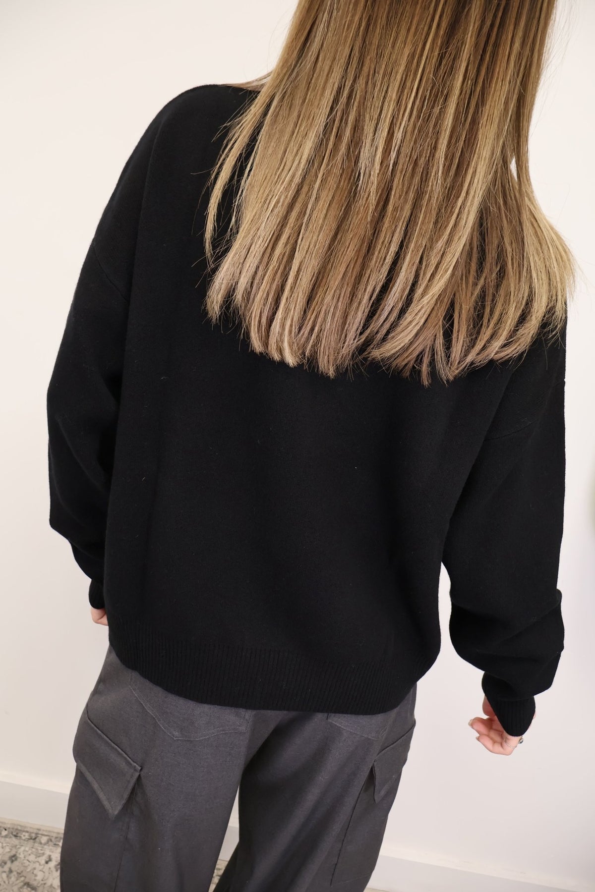 Maglione over 100% lana nero Tensione In - GiuGiò | Shop online