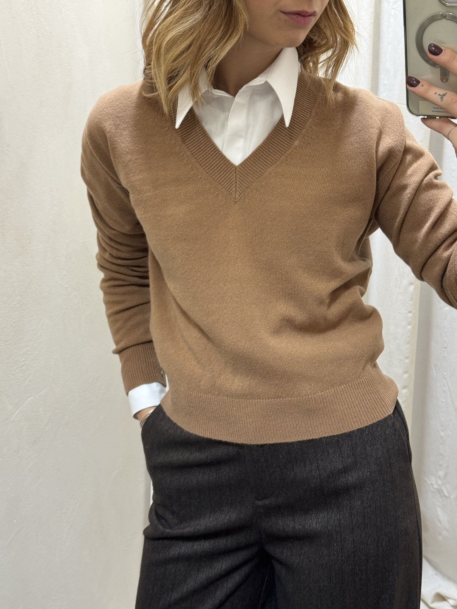 Maglione scollo V 100% lana Dixie - GiuGiò | Shop online