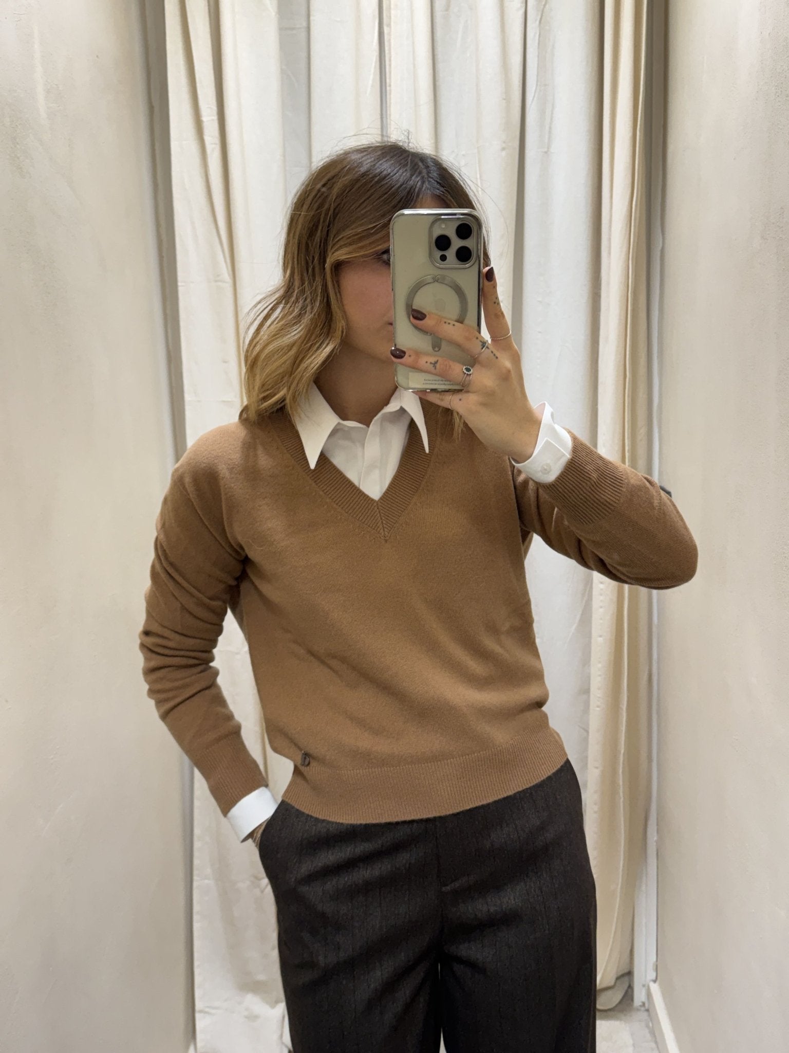 Maglione scollo V 100% lana Dixie - GiuGiò | Shop online
