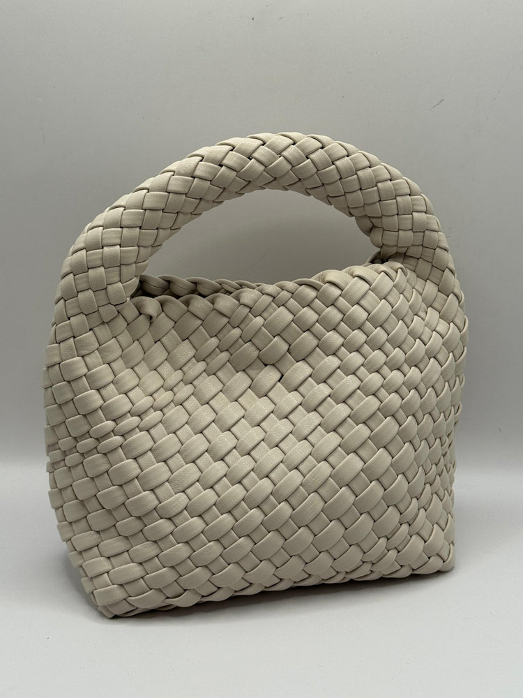 Mini secchiello a mano intrecciato con mini pochette in pvc Loud - GiuGiò | Shop online