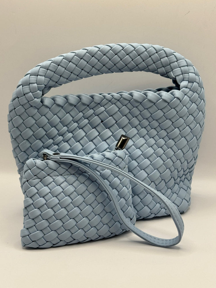 Mini secchiello a mano intrecciato con mini pochette in pvc Loud - GiuGiò | Shop online