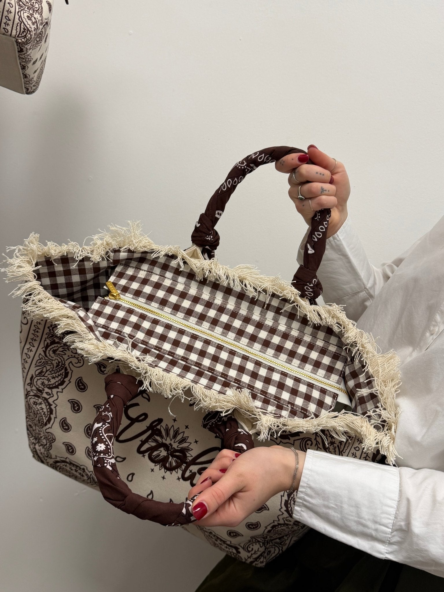 Mini shopper in canvas bandana VICOLO - GiuGiò | Shop online