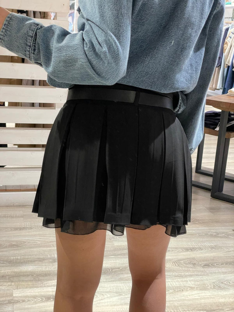 Minigonna pieghe con doppio tessuto SusyMix - GiuGiò | Shop online