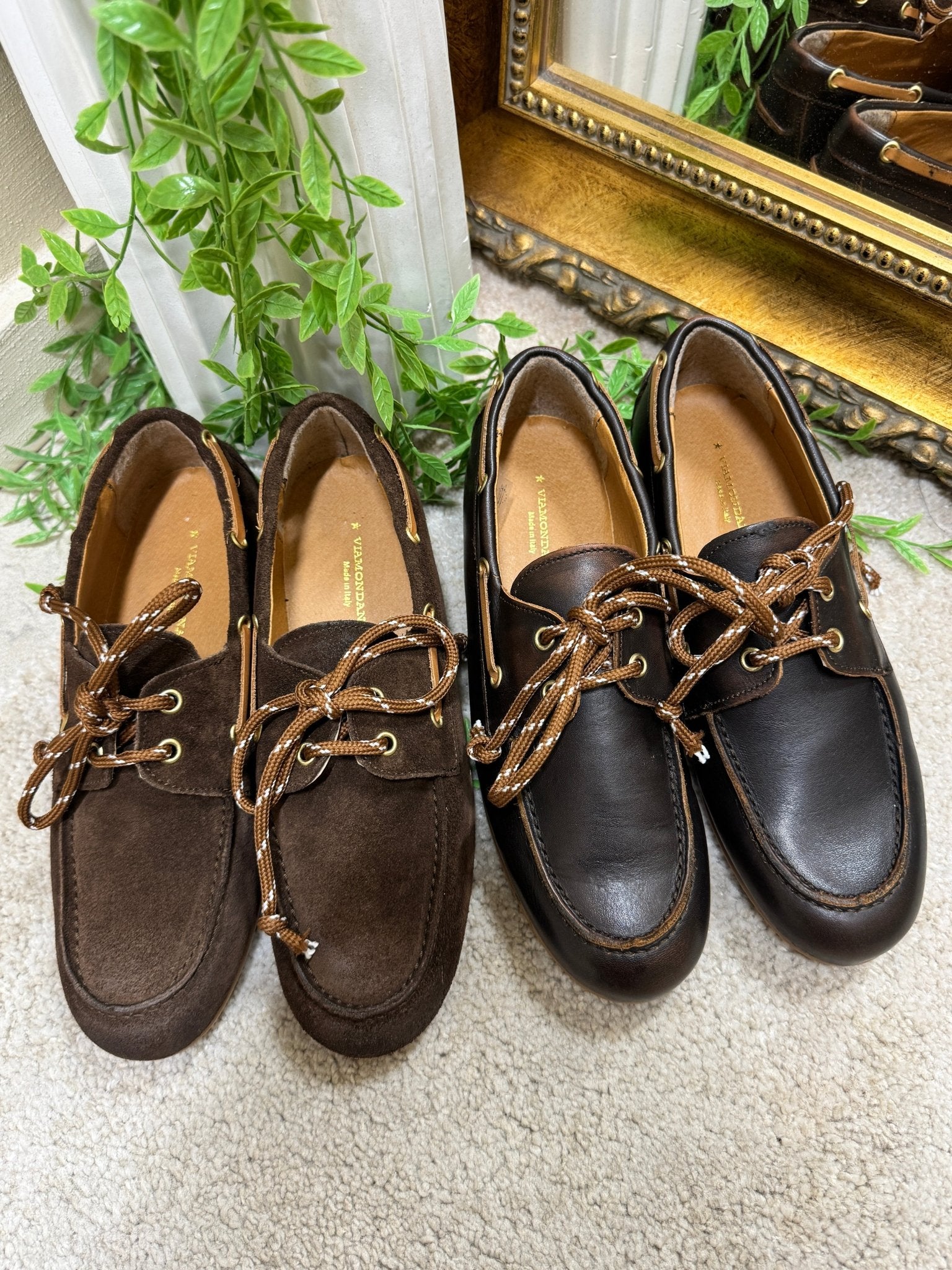 Mocassino in pelle invecchiata laccio nautico Via Mondana - GiuGiò | Shop online