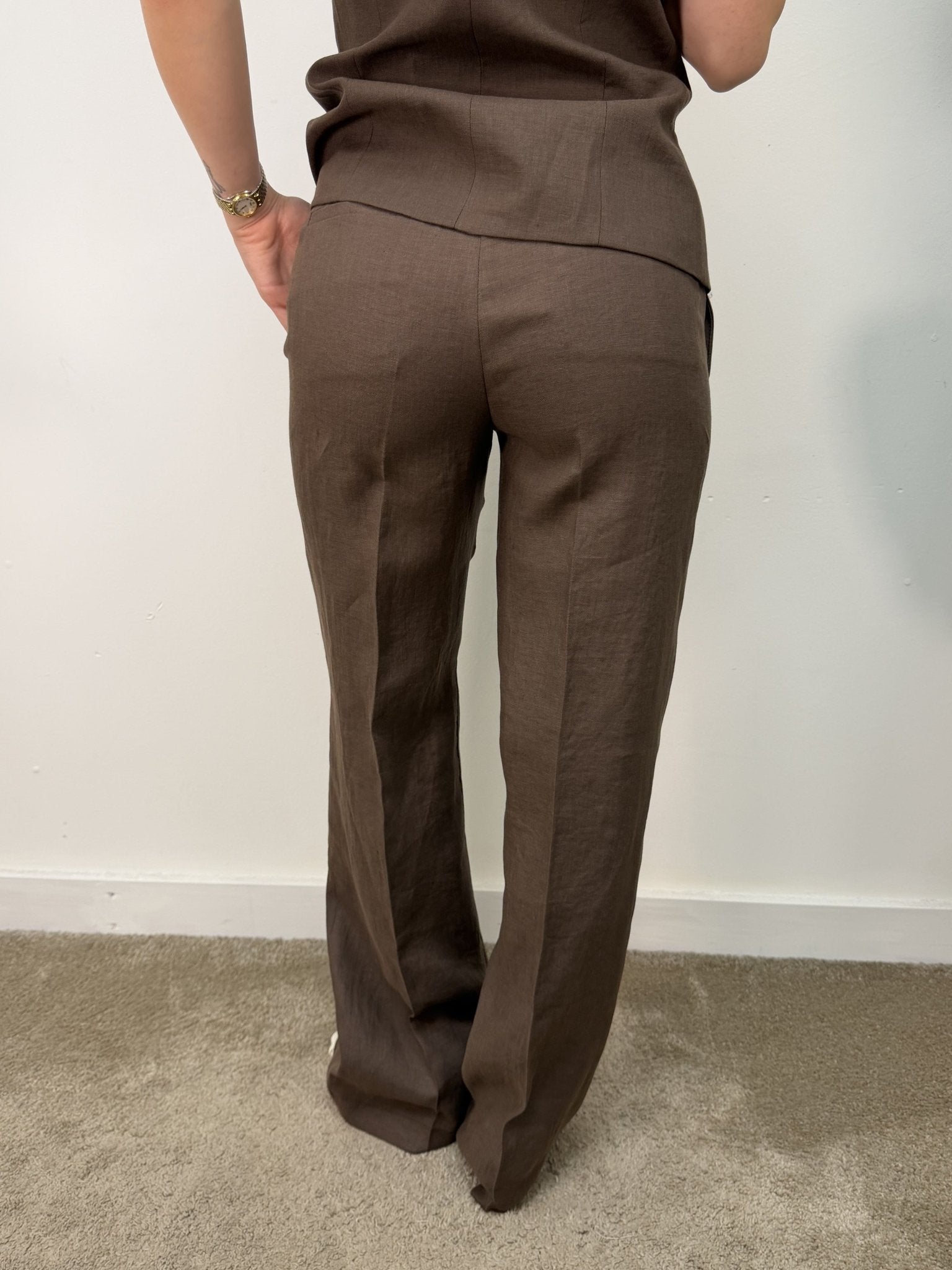 Pantalone 100% lino gamba dritta VICOLO - GiuGiò | Shop online