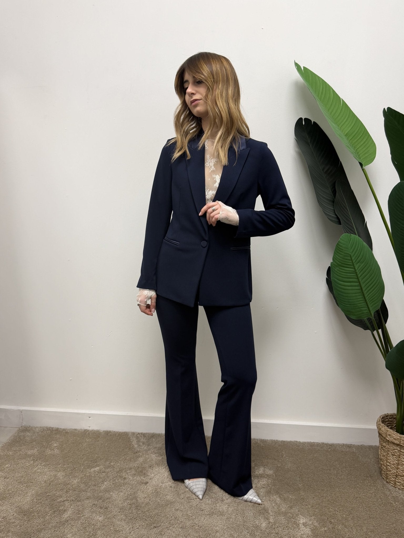 Pantalone a zampa in crêpe VICOLO - GiuGiò | Shop online