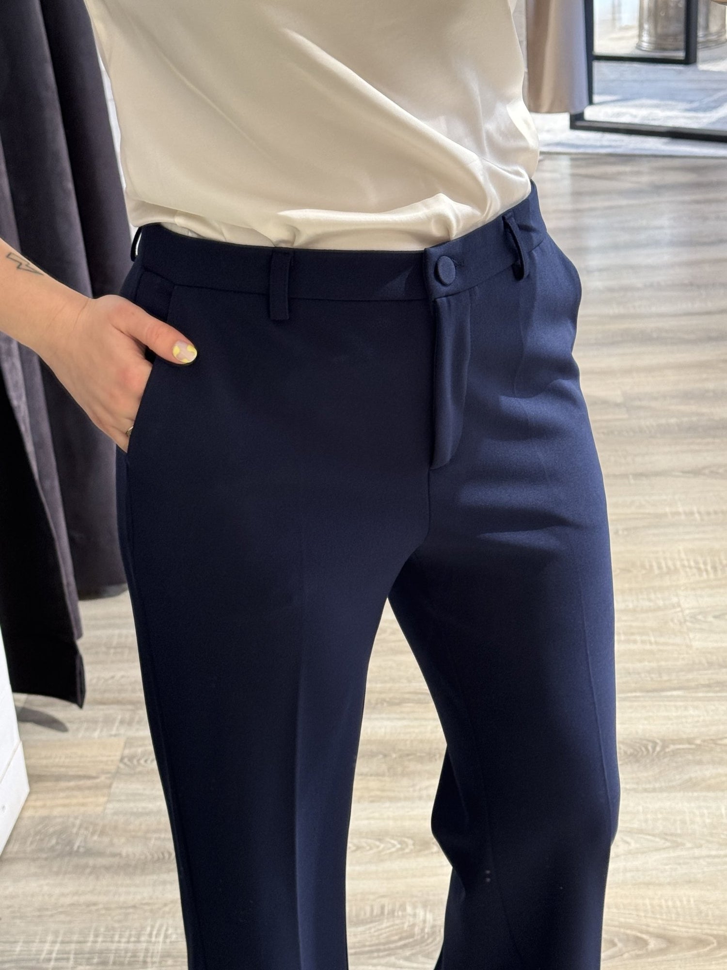 Pantalone a zampa in crepe Zahjr - GiuGiò | Shop online