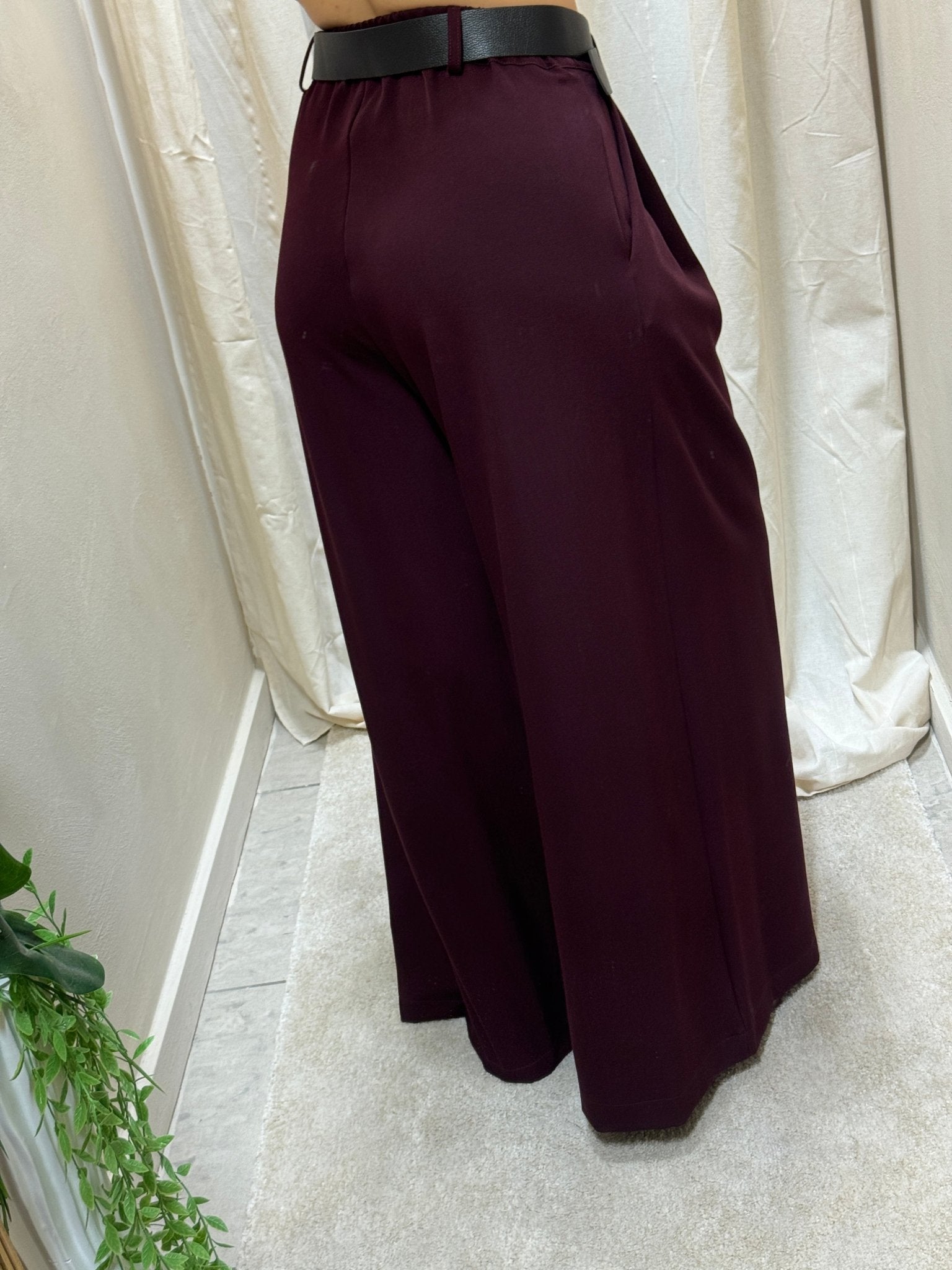 Pantalone ampio con pinces mano lana MyD - GiuGiò | Shop online