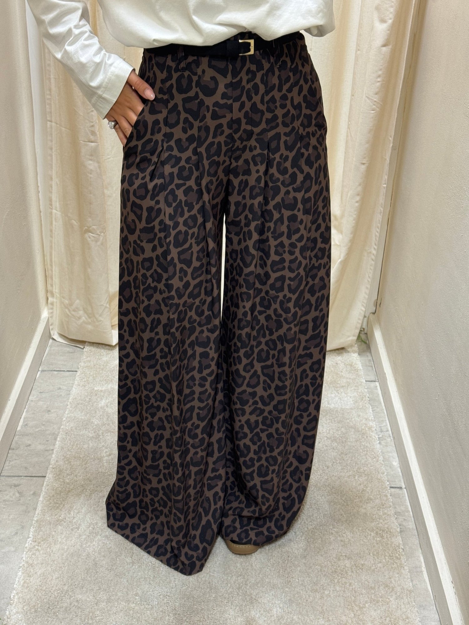 Pantalone ampio doppia pinces maculato Imperial - GiuGiò | Shop online